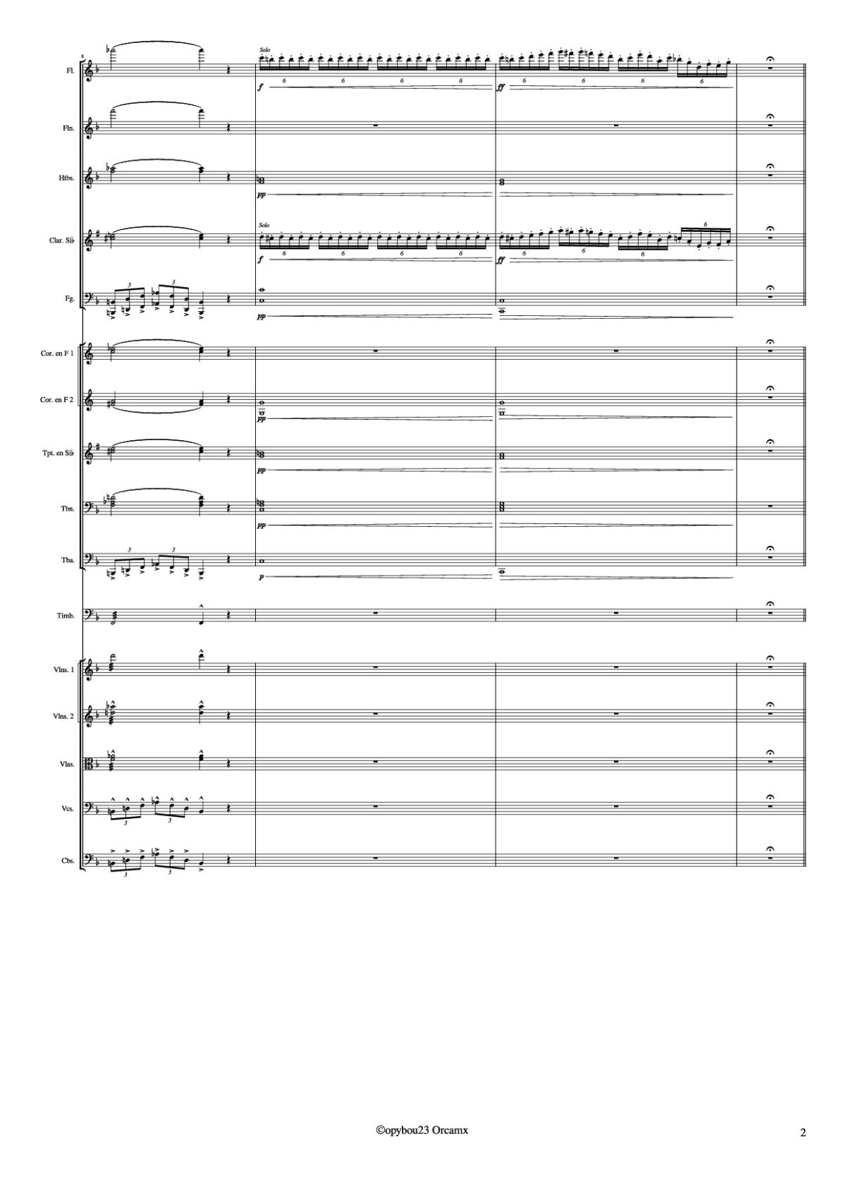 Page 2 of the piano sheet music PDF – Coro de Esclavos Hebreos by G. Verdi