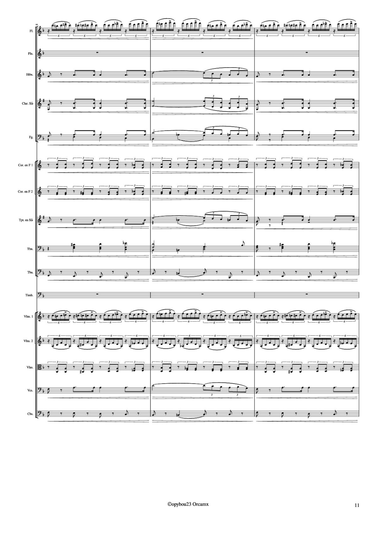 Page 11 of the piano sheet music PDF – Coro de Esclavos Hebreos by G. Verdi