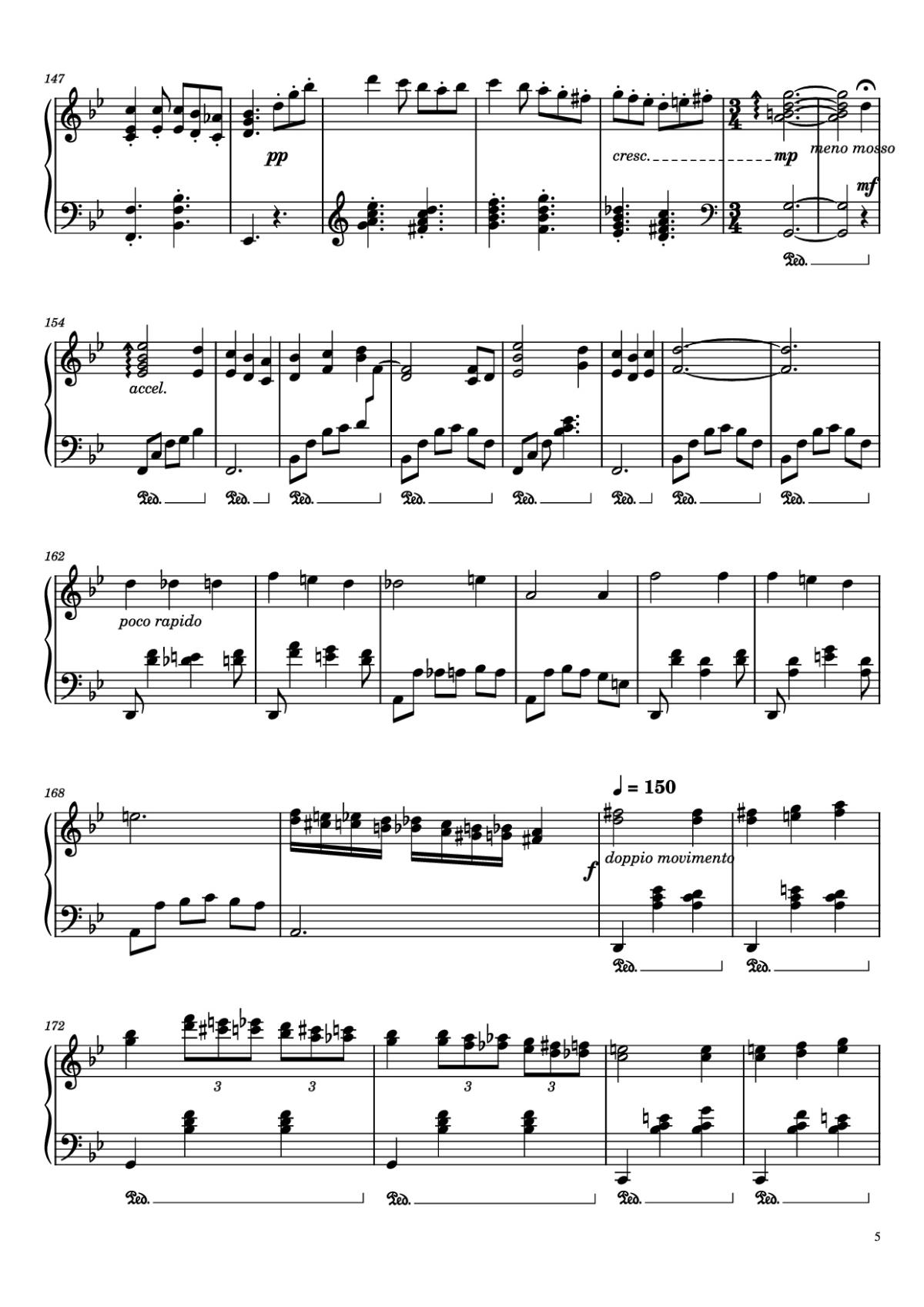Page 5 of the piano sheet music PDF Piano – Merry-Go-Round Of Life Piano by Composer: Joe Hisaishi
