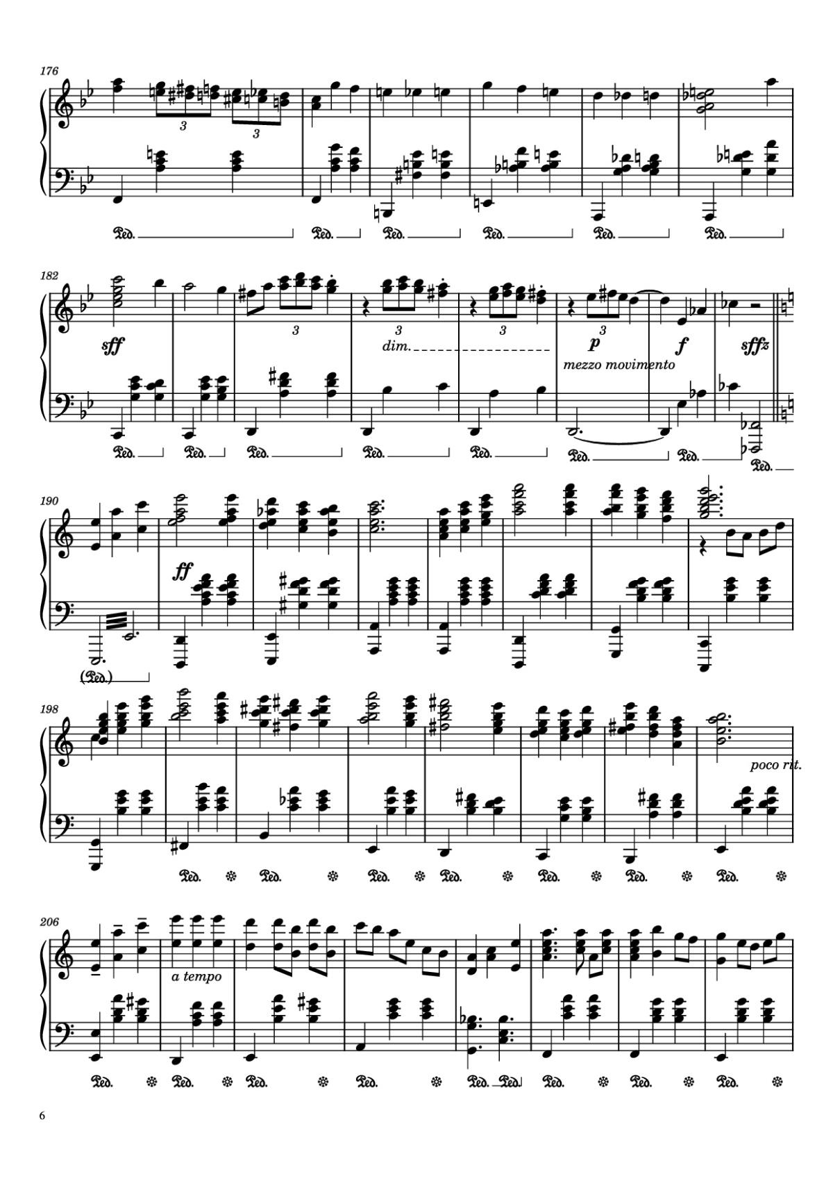 Page 6 of the piano sheet music PDF Piano – Merry-Go-Round Of Life Piano by Composer: Joe Hisaishi