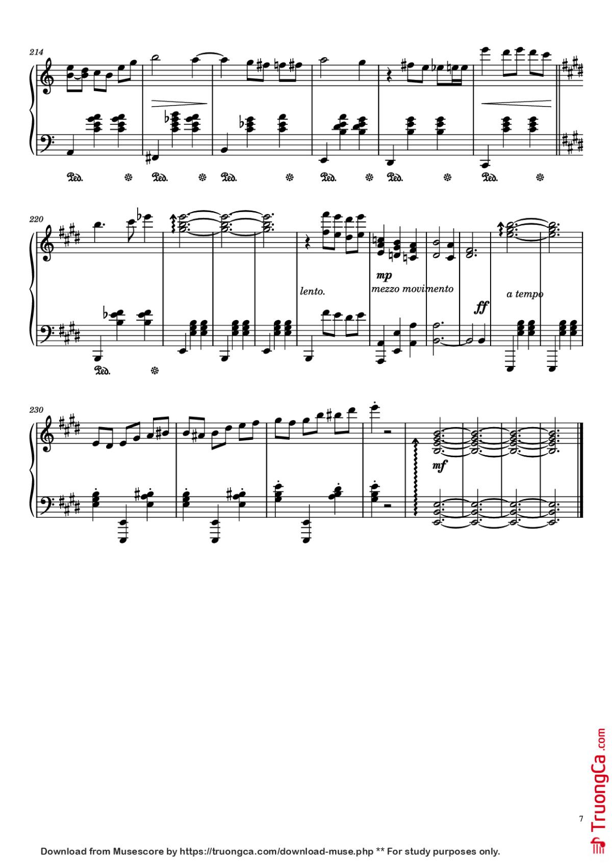 Page 7 of the piano sheet music PDF Piano – Merry-Go-Round Of Life Piano by Composer: Joe Hisaishi