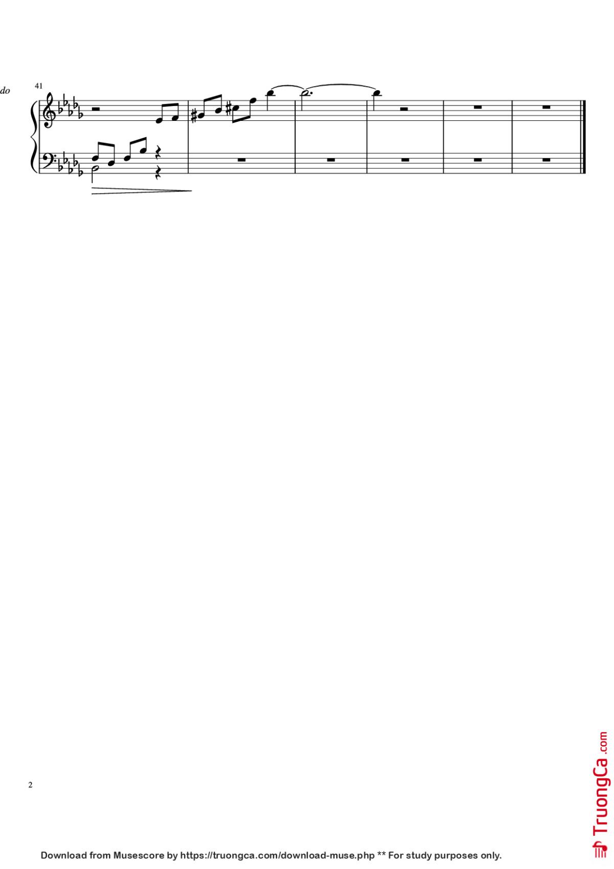 Page 2 of the piano sheet music PDF Piano – Birthday Piano Theme by Undefined