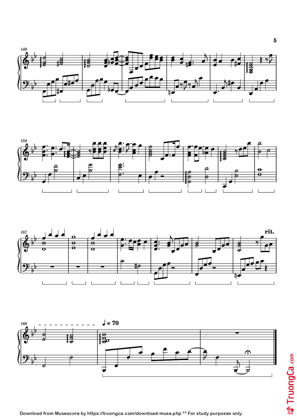 Page 5 of the piano sheet music PDF Piano – Twilight in Upper West Piano by Izumi Hirotaka