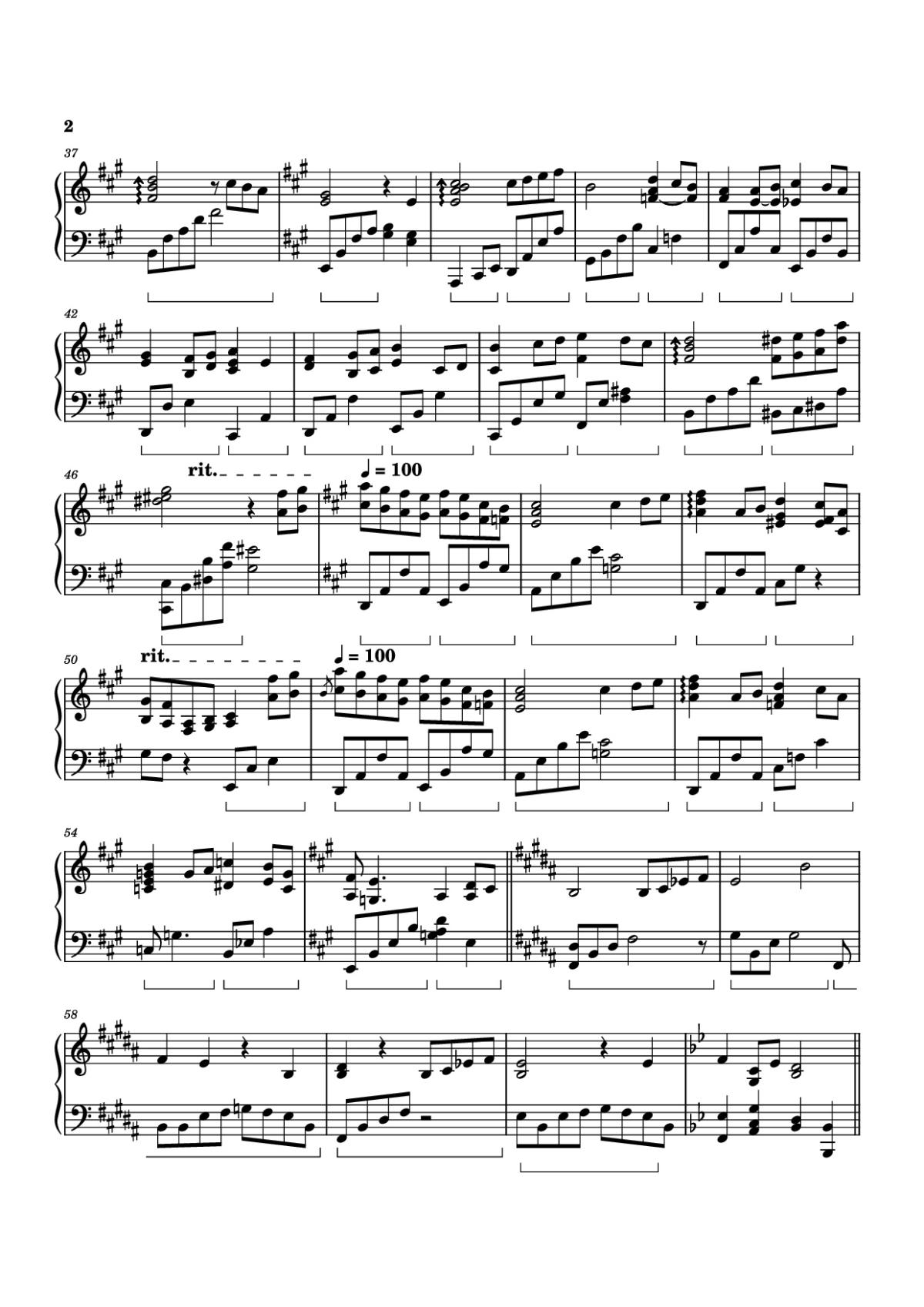 Page 2 of the piano sheet music PDF Piano – Elegy for Silence Piano by Izumi Hirotaka