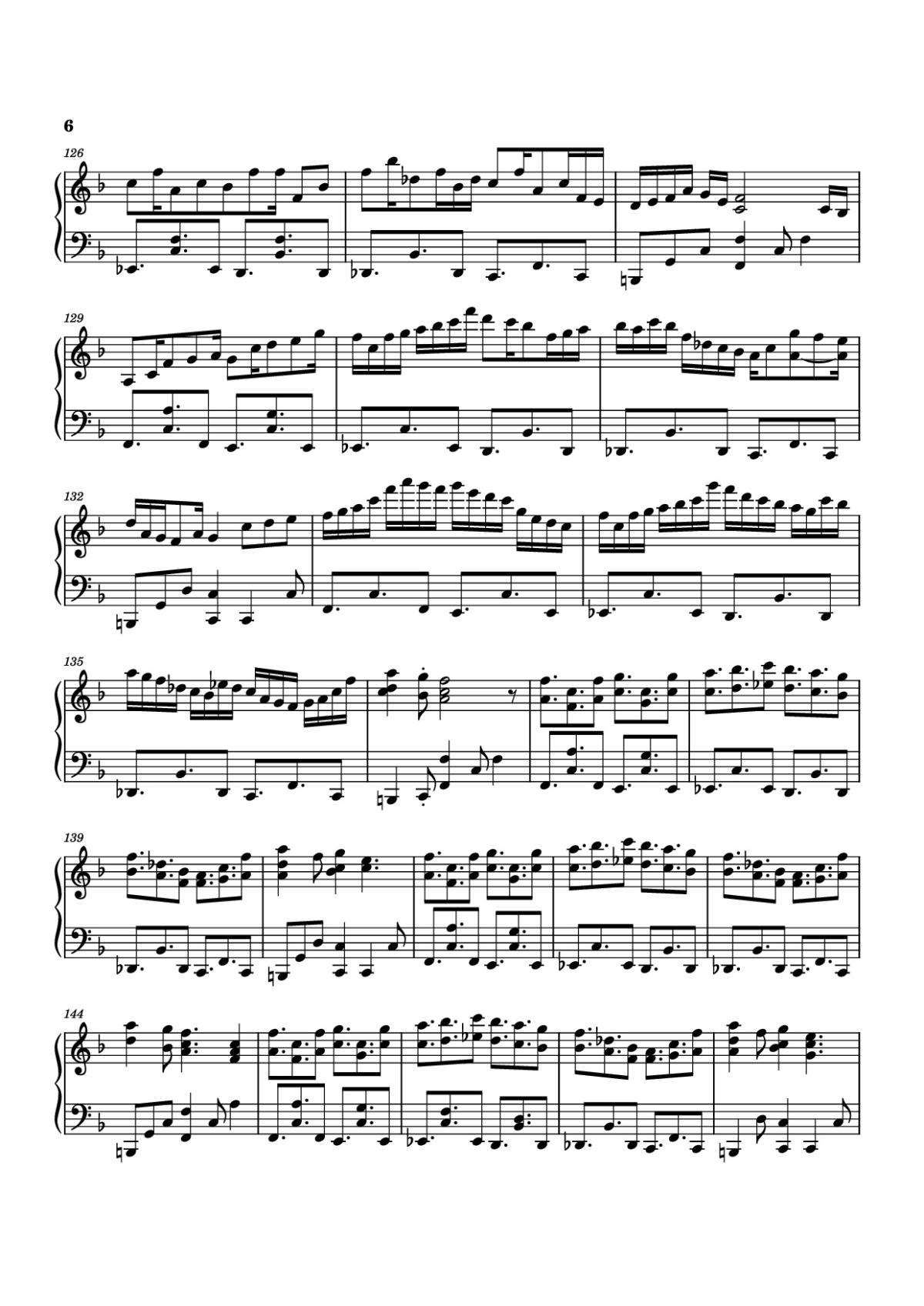 Page 6 of the piano sheet music PDF Piano – El Mirage Piano by Izumi Hirotaka