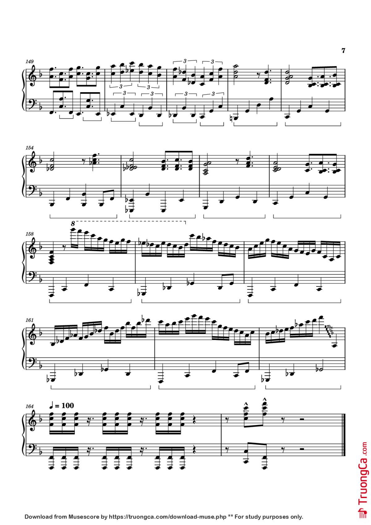 Page 7 of the piano sheet music PDF Piano – El Mirage Piano by Izumi Hirotaka
