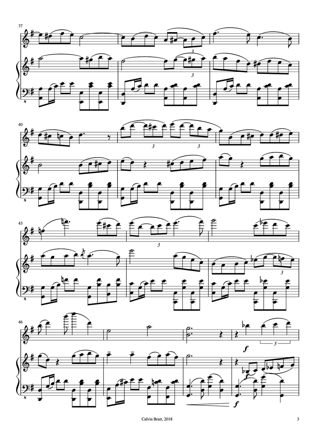 Page 3 of the piano sheet music PDF Piano – Por Una Cabeza Piano by Arr.: Irina Lazaryeva Transc/Edit.: Calvin Bratt