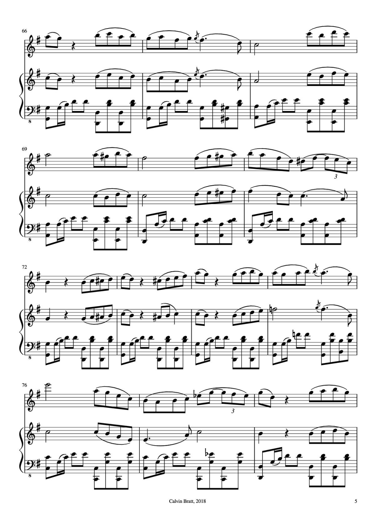 Page 5 of the piano sheet music PDF Piano – Por Una Cabeza Piano by Arr.: Irina Lazaryeva Transc/Edit.: Calvin Bratt