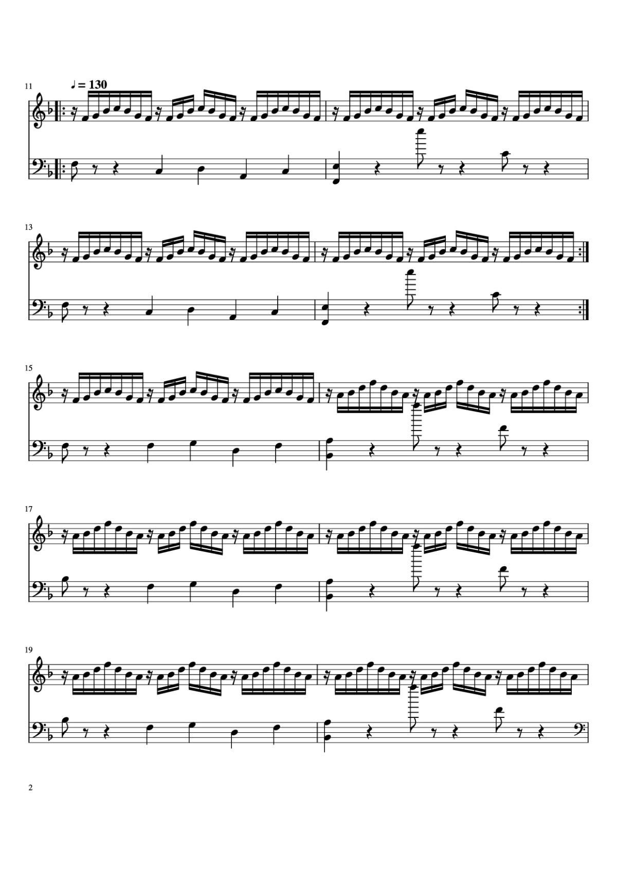 Page 2 of the piano sheet music PDF Piano – Photograph (From the movie Her) Piano by Arcade Fire Transcribed by onceagleekforeveragleek