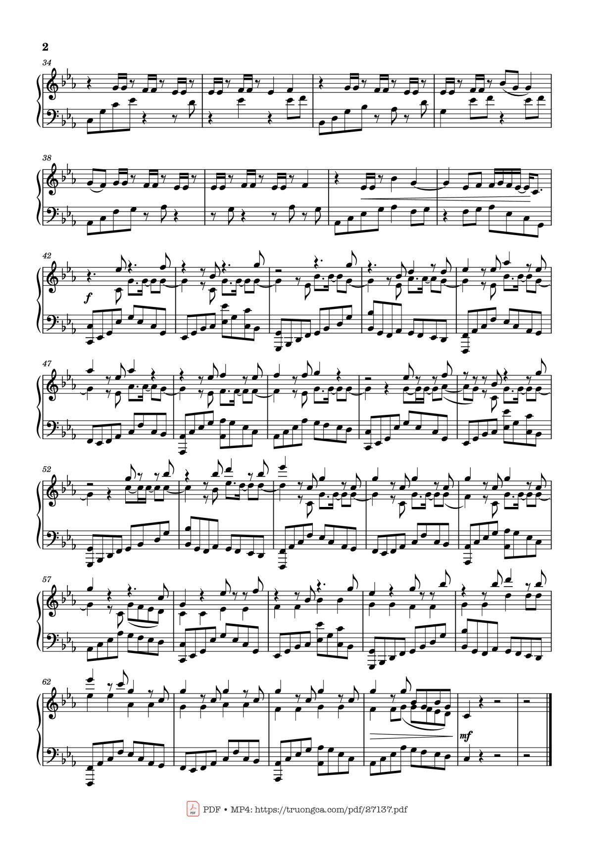 Page 2 of the piano sheet music PDF Piano – Remember Me Piano by D4vd born 2005