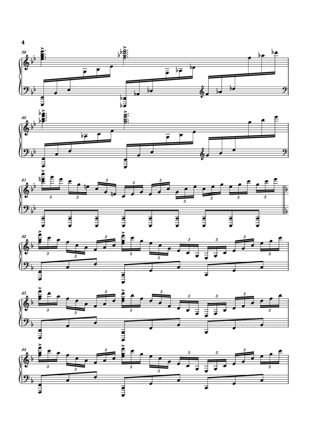 Page 4 of the piano sheet music PDF Piano – Planet Earth II Suite Piano by Music by Hans Zimmer, Billie Ray Fingers