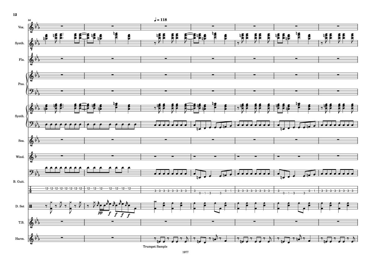 Page 12 of the piano sheet music PDF – Fool