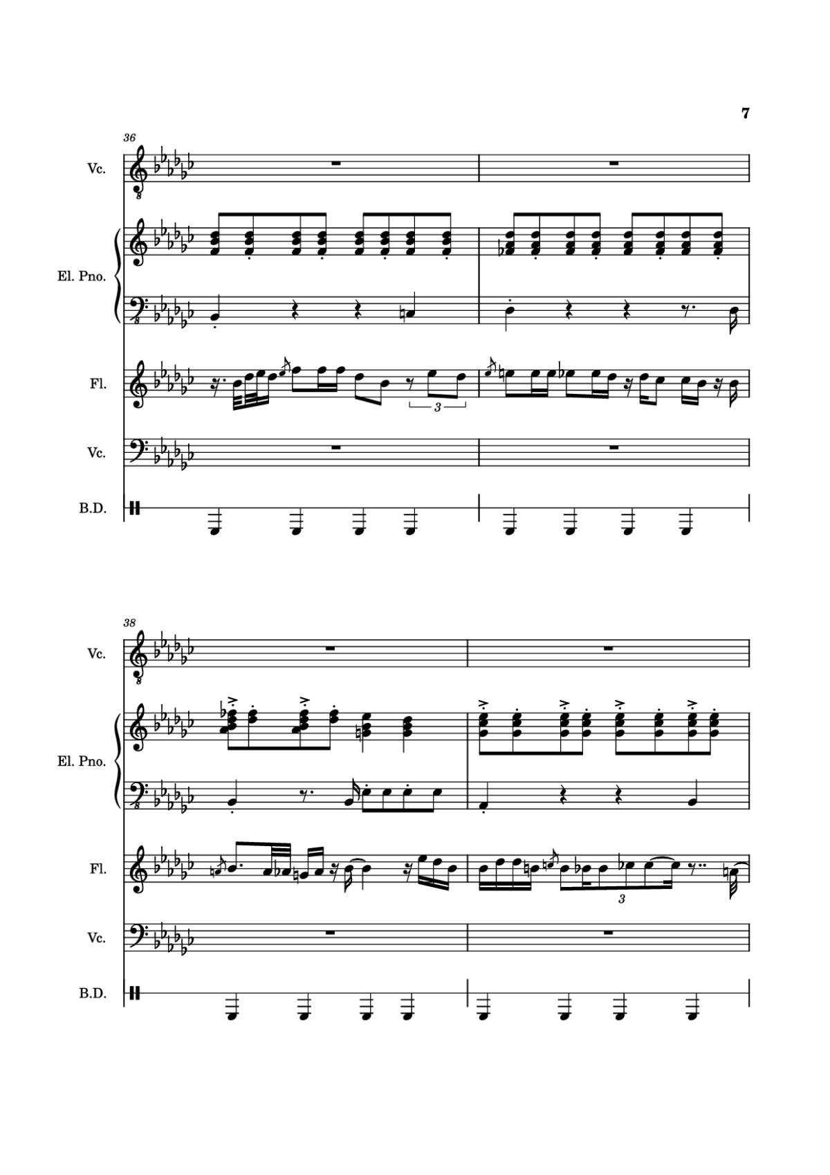 Page 7 of the piano sheet music PDF Piano Guitar Tab – Alone Again, Naturally Piano by Vulfmon (ft. Monica Martin