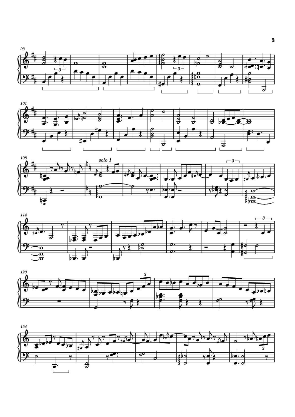 Page 3 of the piano sheet music PDF Piano – Merylu Piano by Izumi Hirotaka