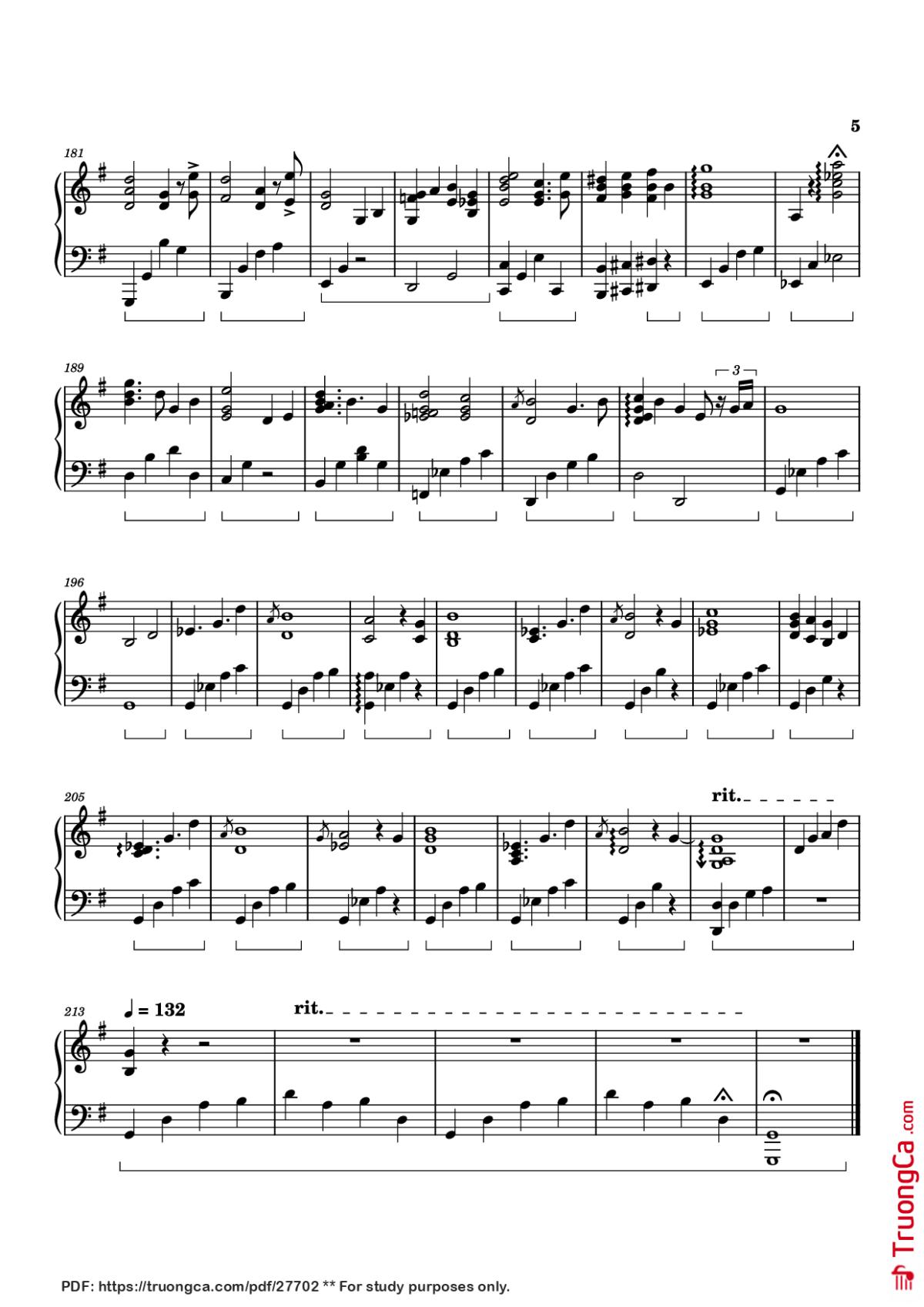 Page 5 of the piano sheet music PDF Piano – Forgotten Saga Piano by Izumi Hirotaka
