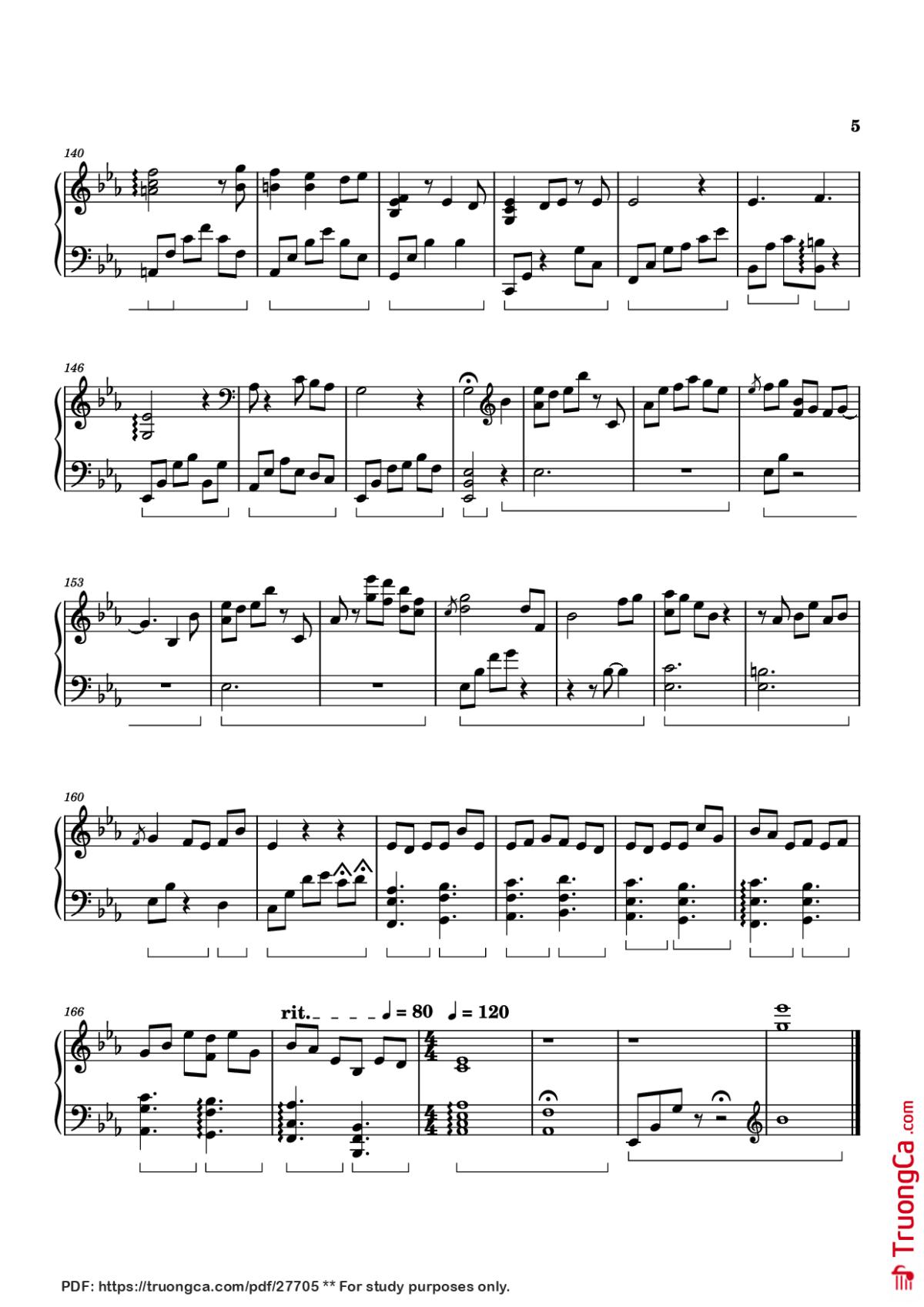 Page 5 of the piano sheet music PDF Piano – Heartland Piano by Izumi Hirotaka