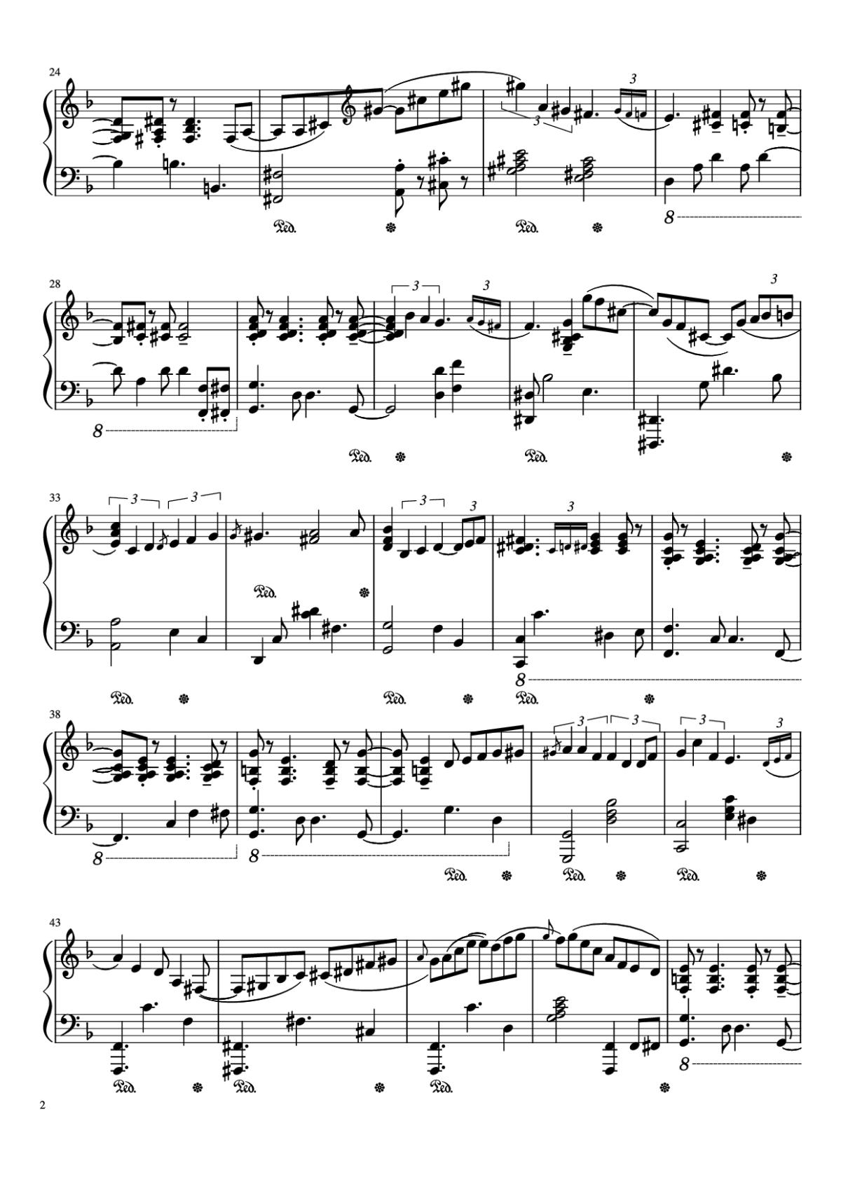 Page 2 of the piano sheet music PDF Piano – The Girl From Ipanema Piano by Variant by : Wayne Wheeler