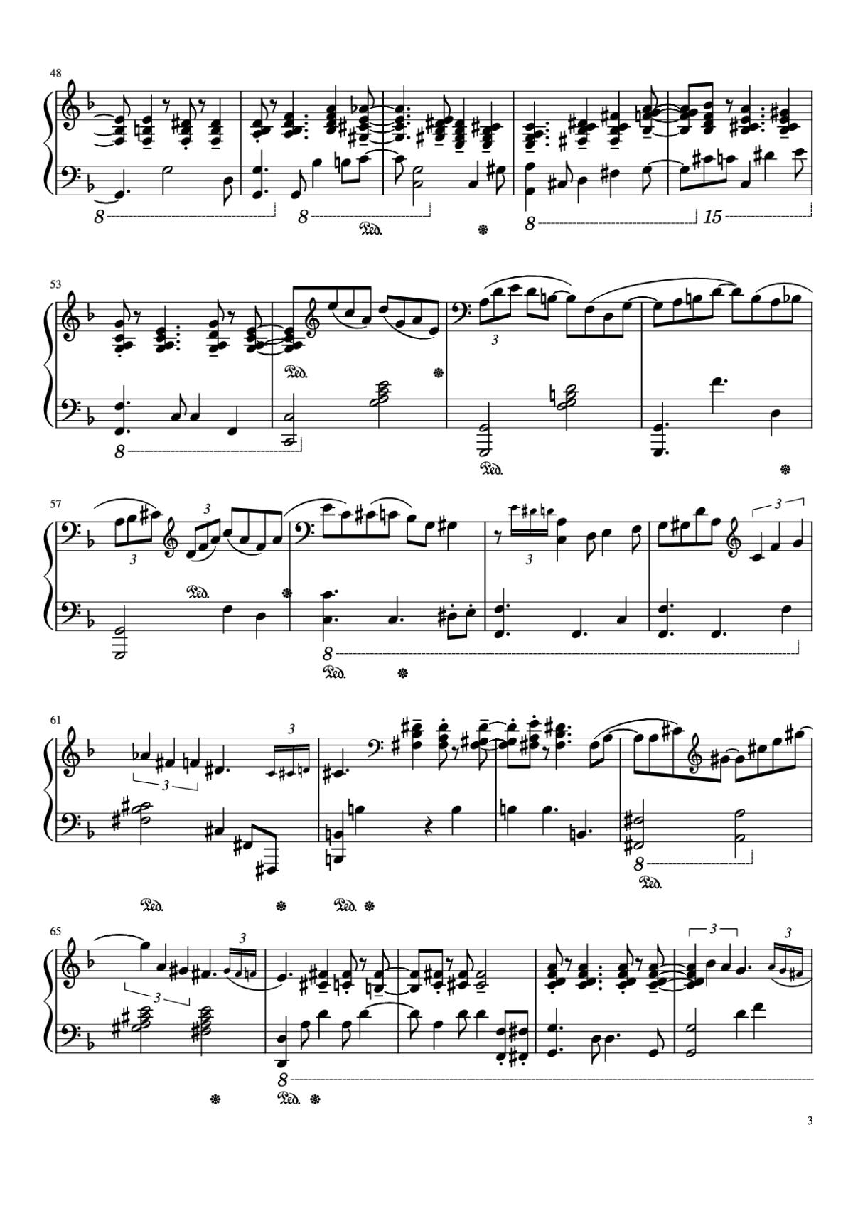 Page 3 of the piano sheet music PDF Piano – The Girl From Ipanema Piano by Variant by : Wayne Wheeler