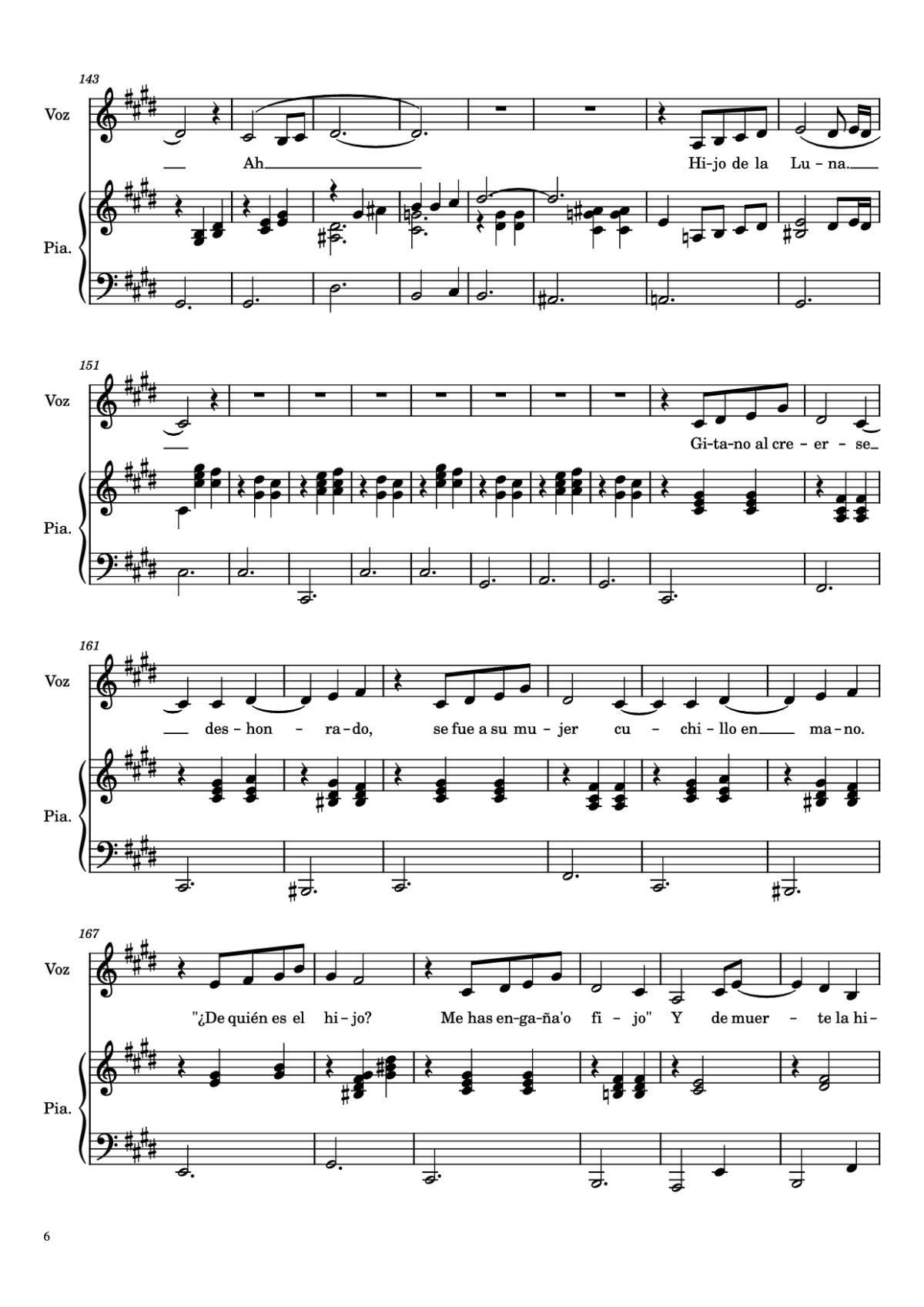 Page 6 of the piano sheet music PDF Piano – Hijo de la Luna Piano by Undefined