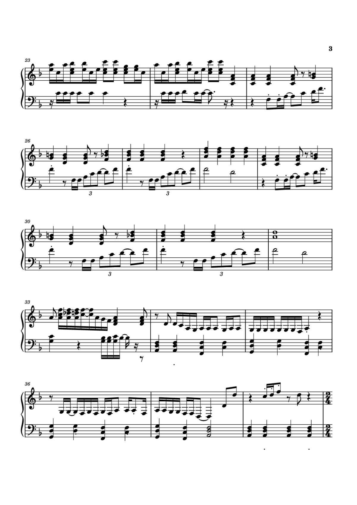 Page 3 of the piano sheet music PDF Piano – Another Man
