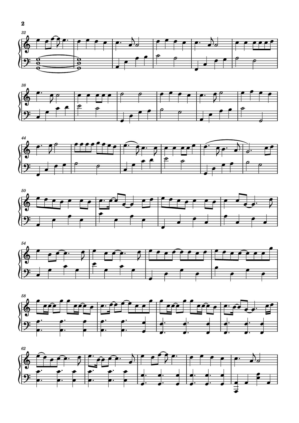 Page 2 of the piano sheet music PDF Piano – Mất kết nối Piano by Dương Domic