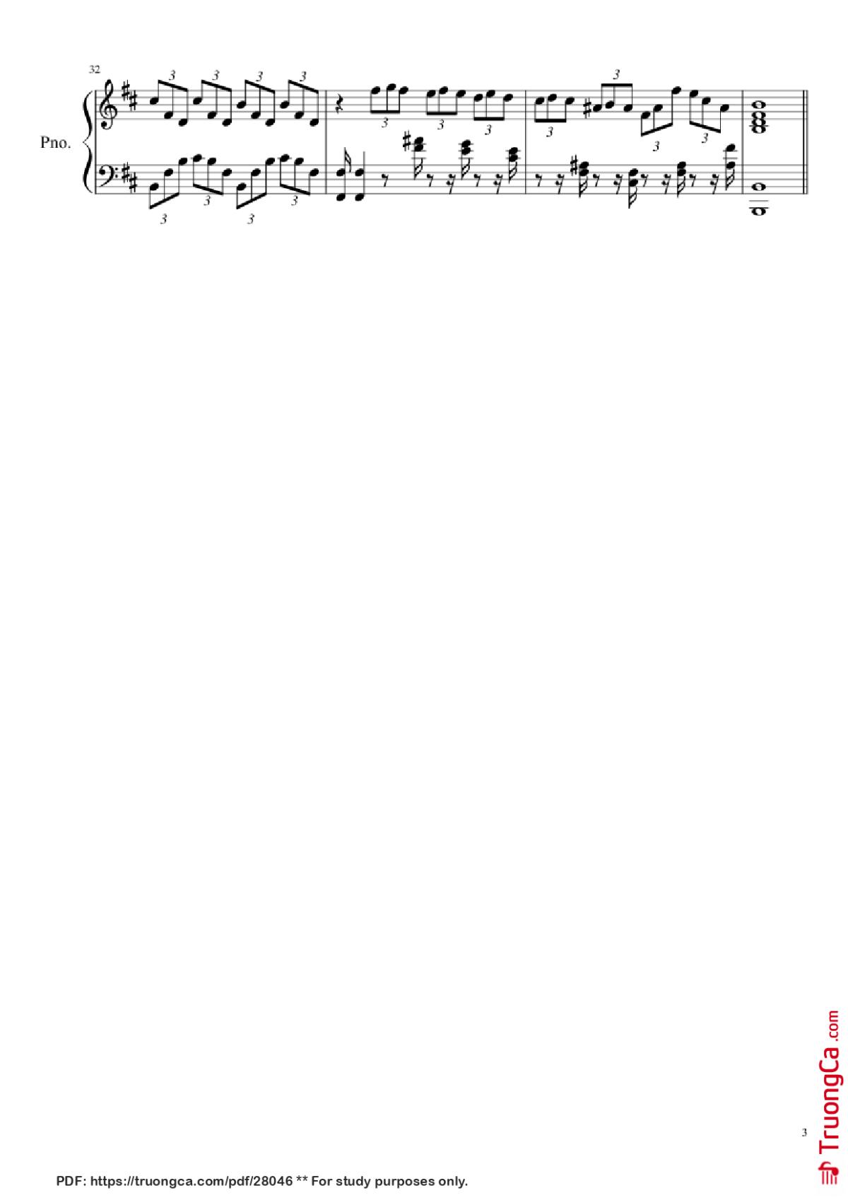 Page 3 of the piano sheet music PDF Piano – Cynthia Pokemon Theme Piano by Junichi Masuda