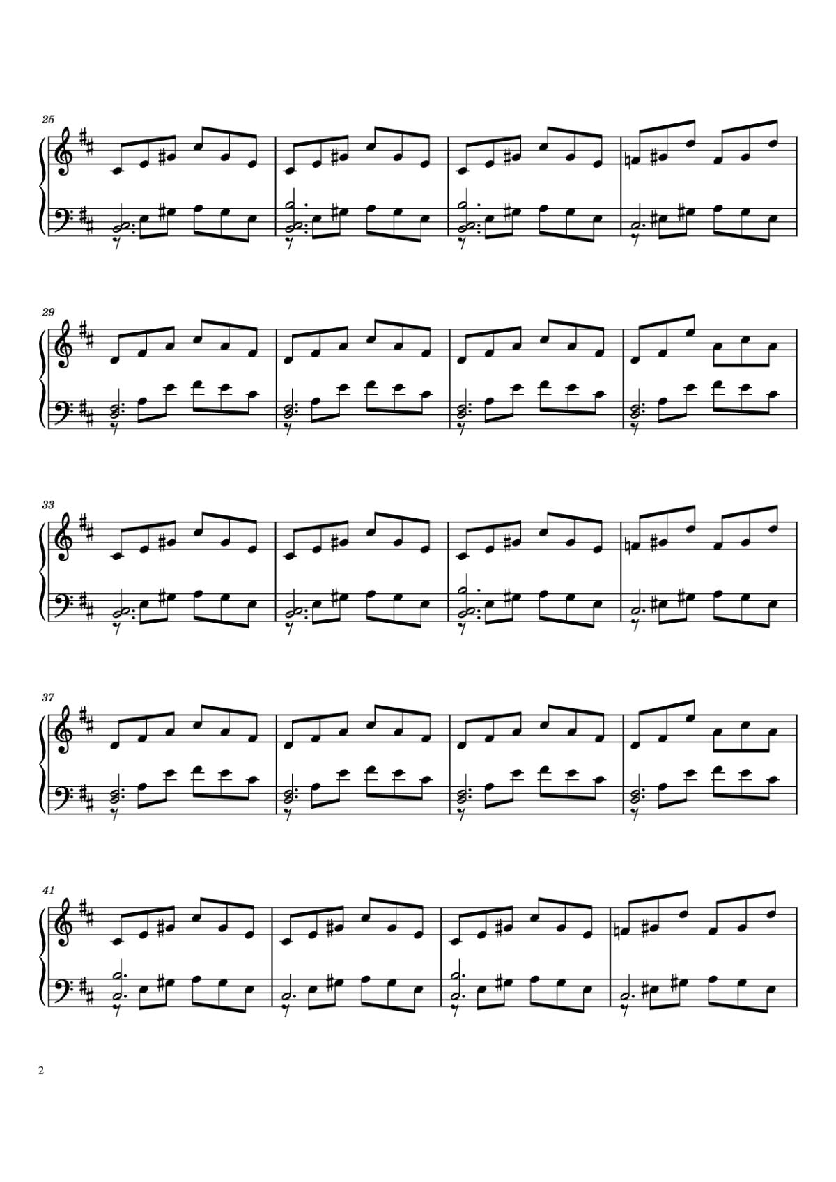 Page 2 of the piano sheet music PDF Piano – A Quick One Before the Eternal Worm Devours Connecticut Piano by Undefined