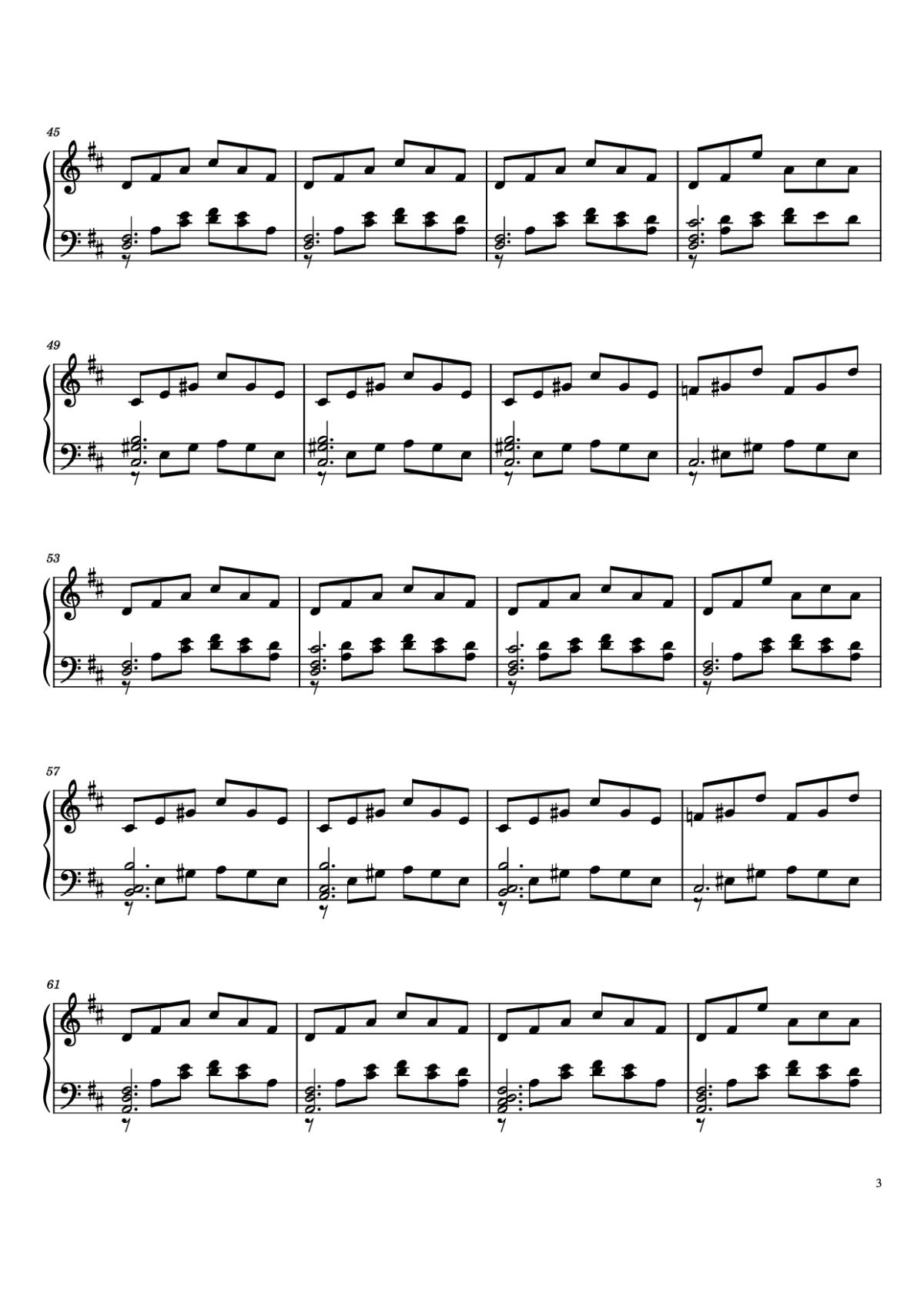 Page 3 of the piano sheet music PDF Piano – A Quick One Before the Eternal Worm Devours Connecticut Piano by Undefined