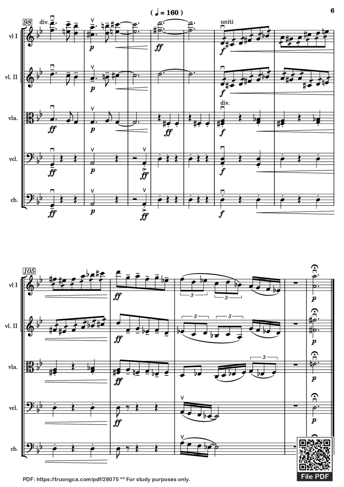 Page 6 of the piano sheet music PDF – El castillo ambulante Violin by Joe Hisaishi