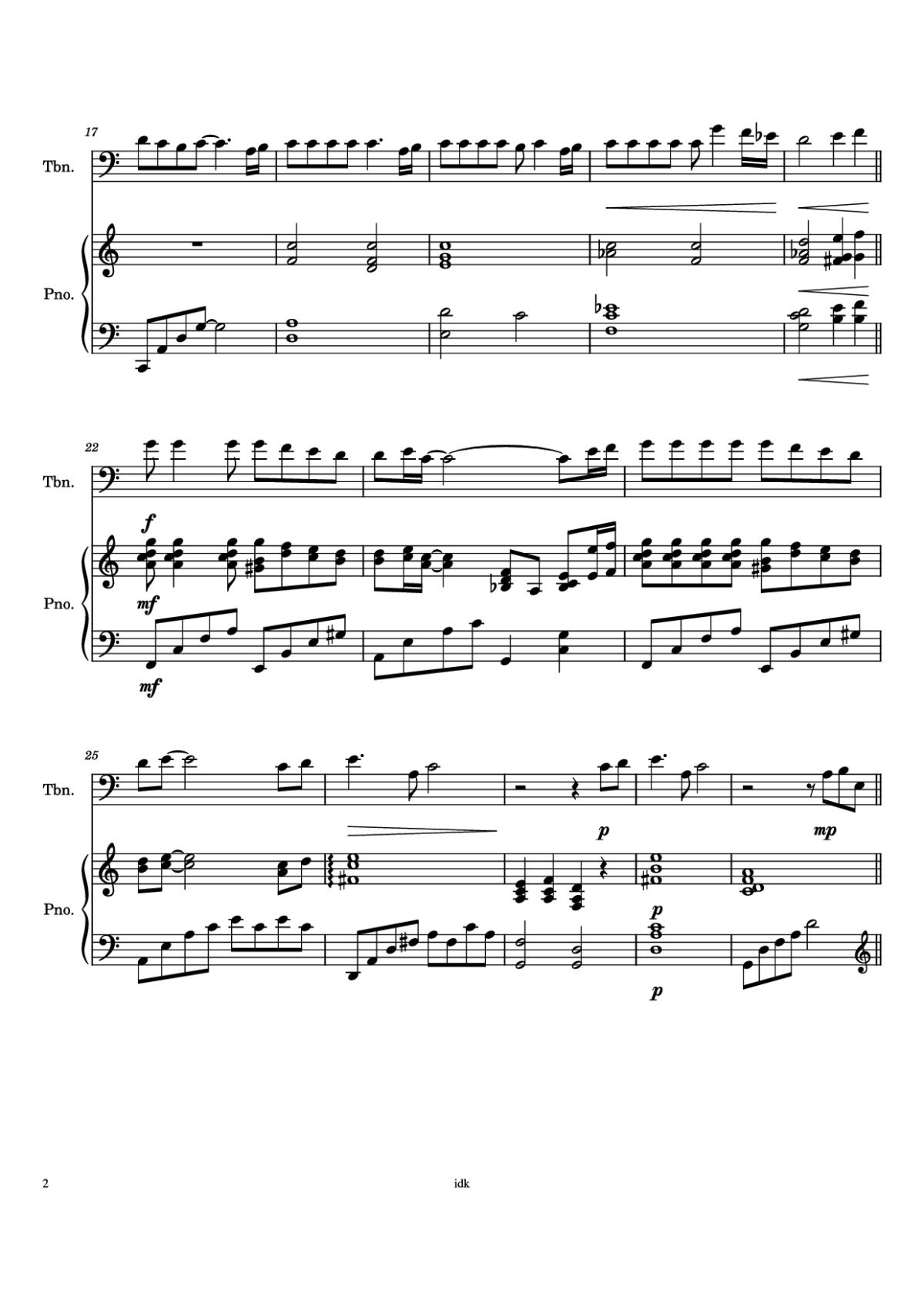Page 2 of the piano sheet music PDF Piano – One Summer
