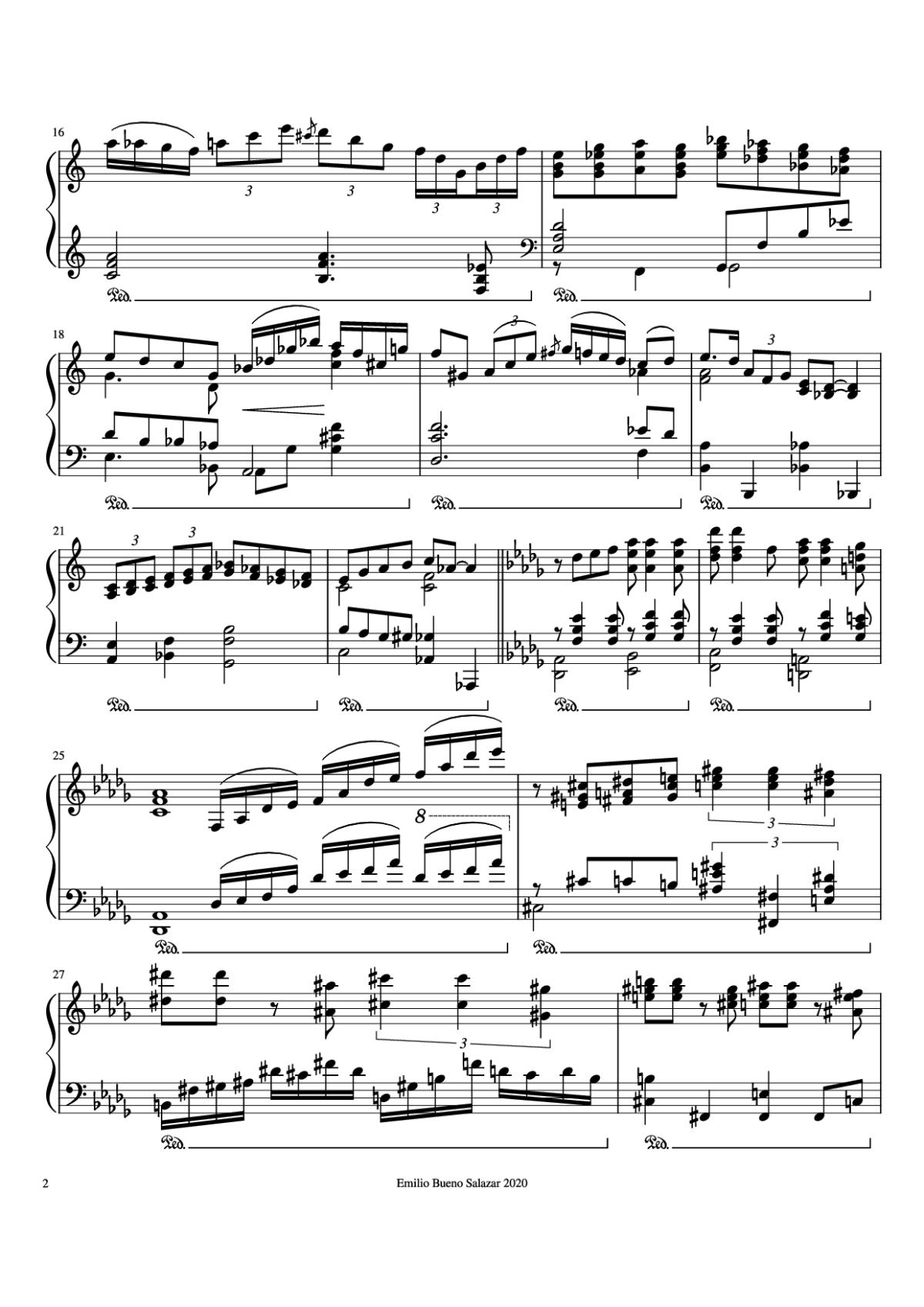 Page 2 of the piano sheet music PDF Piano – Body and Soul Piano by Johnny Green