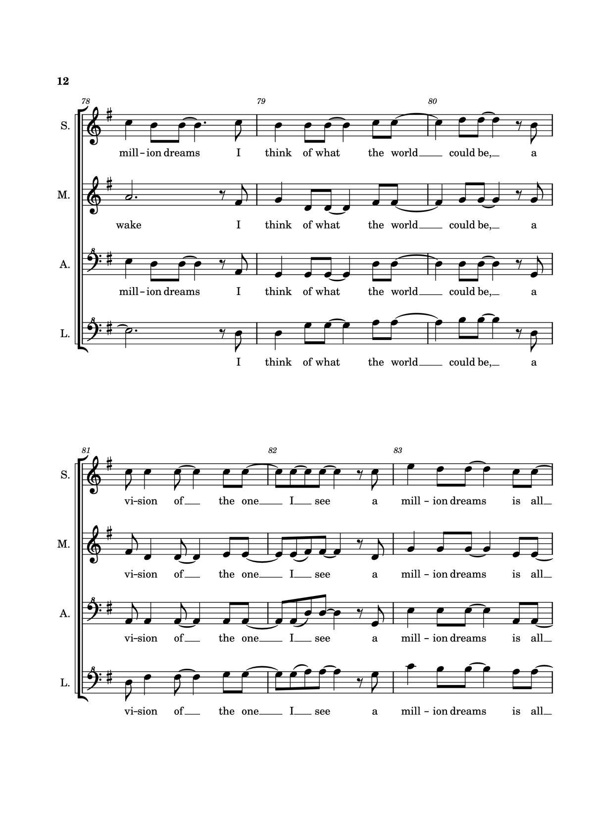 Page 12 of the piano sheet music PDF Piano – A Million Dreams Piano by EaTeN4l1v3