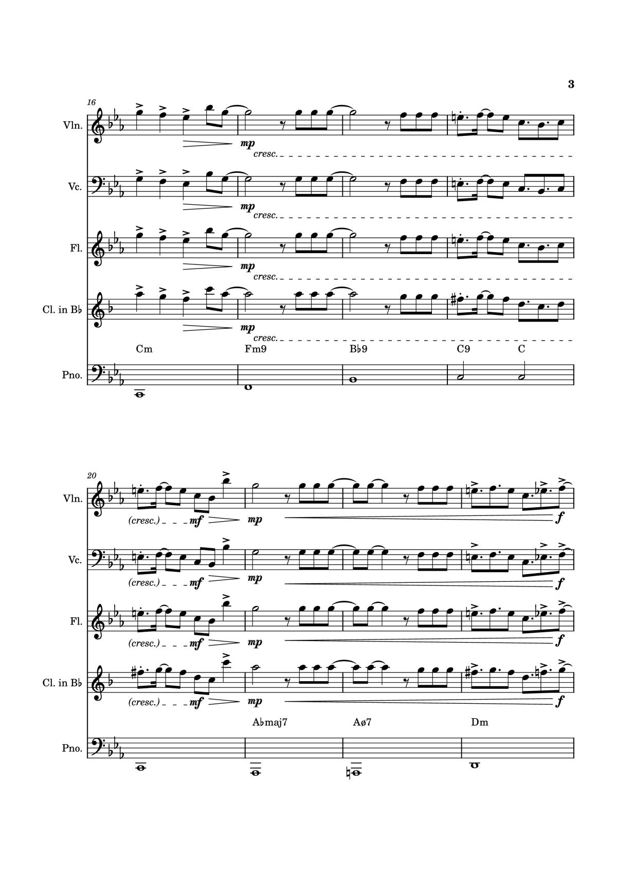Page 3 of the piano sheet music PDF Piano – Blink Gone Piano by Placeholder