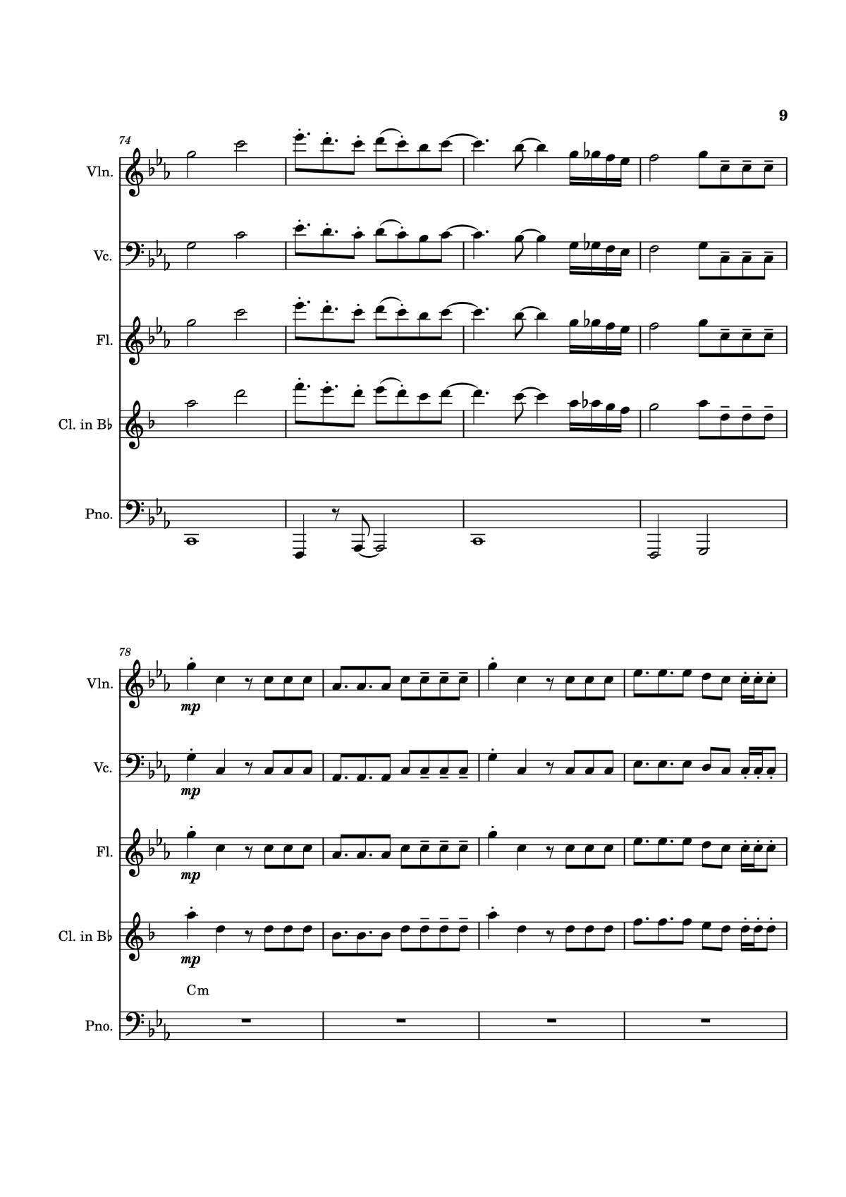 Page 9 of the piano sheet music PDF Piano – Blink Gone Piano by Placeholder