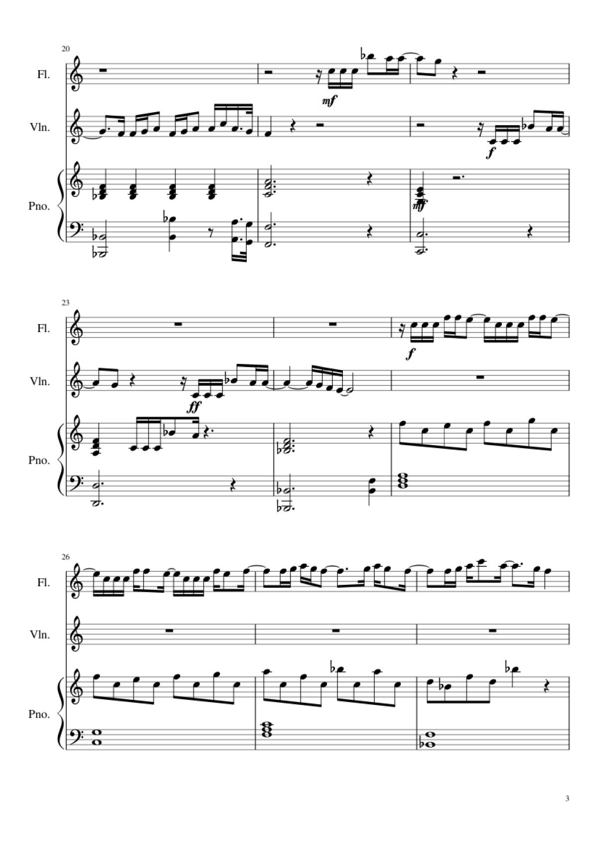 Page 3 of the piano sheet music PDF Piano – Flashlight (Jessie J) Piano by Composer
