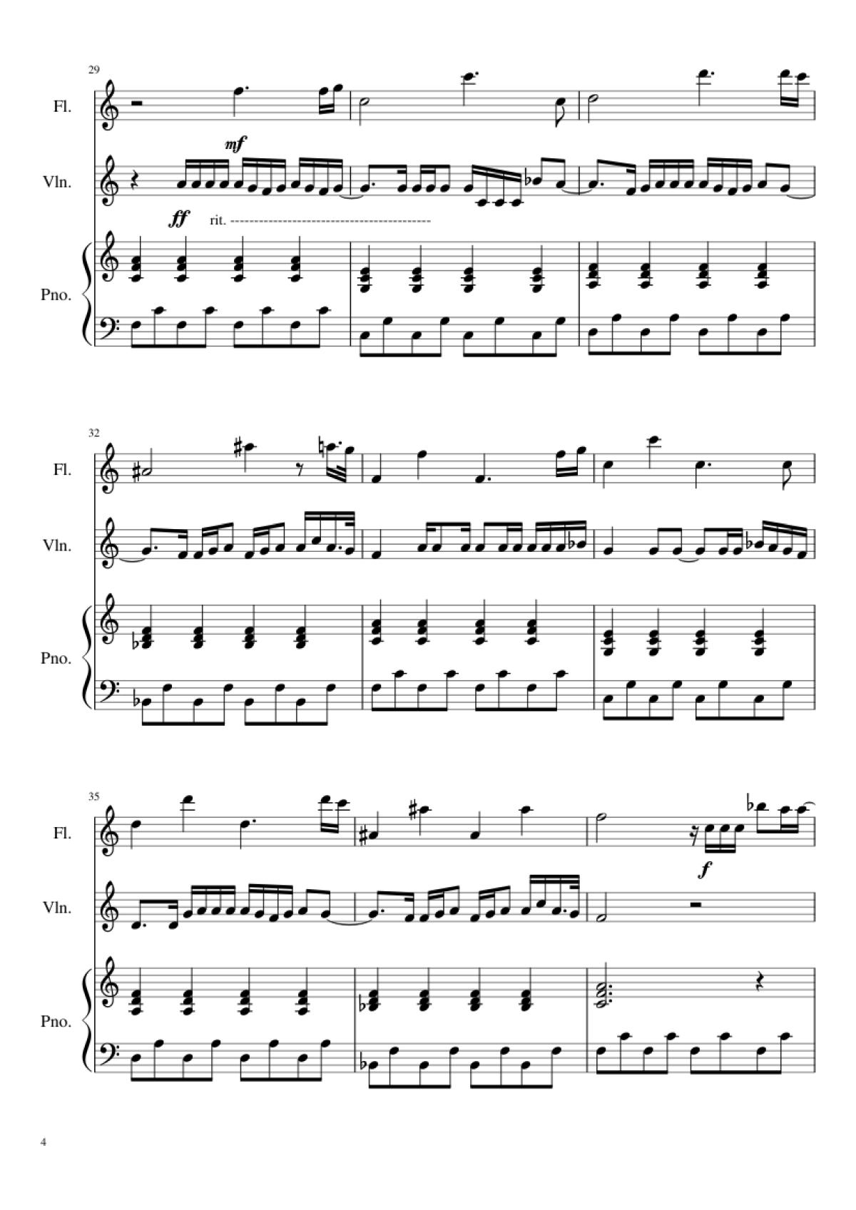 Page 4 of the piano sheet music PDF Piano – Flashlight (Jessie J) Piano by Composer