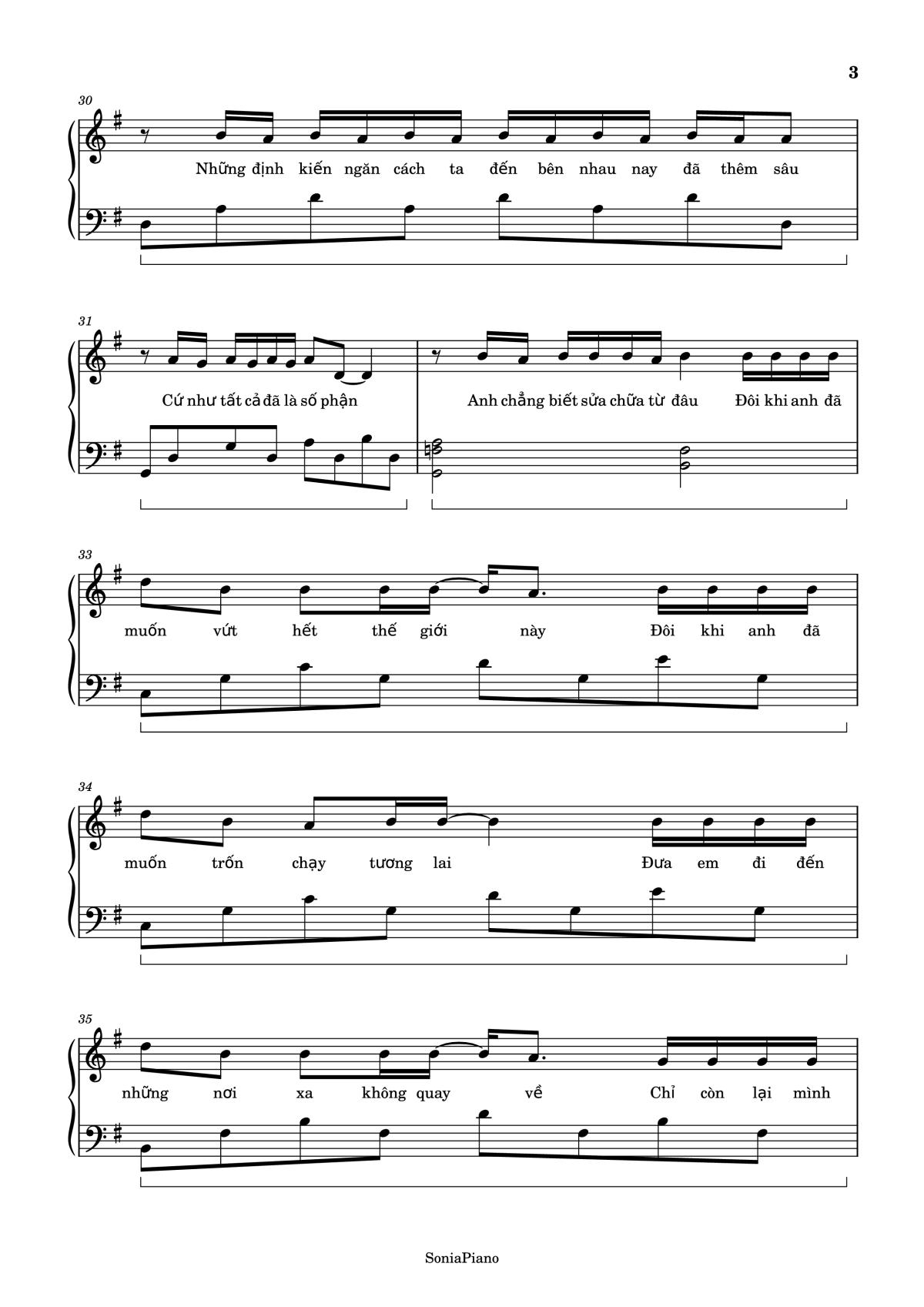 Page 3 of the piano sheet music PDF – Nước Mắt Em Lau Bằng Tình Yêu Mới Piano by Da Lab