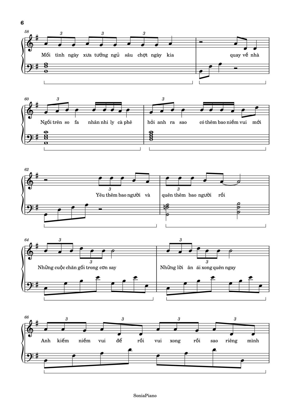 Page 6 of the piano sheet music PDF – Nước Mắt Em Lau Bằng Tình Yêu Mới Piano by Da Lab