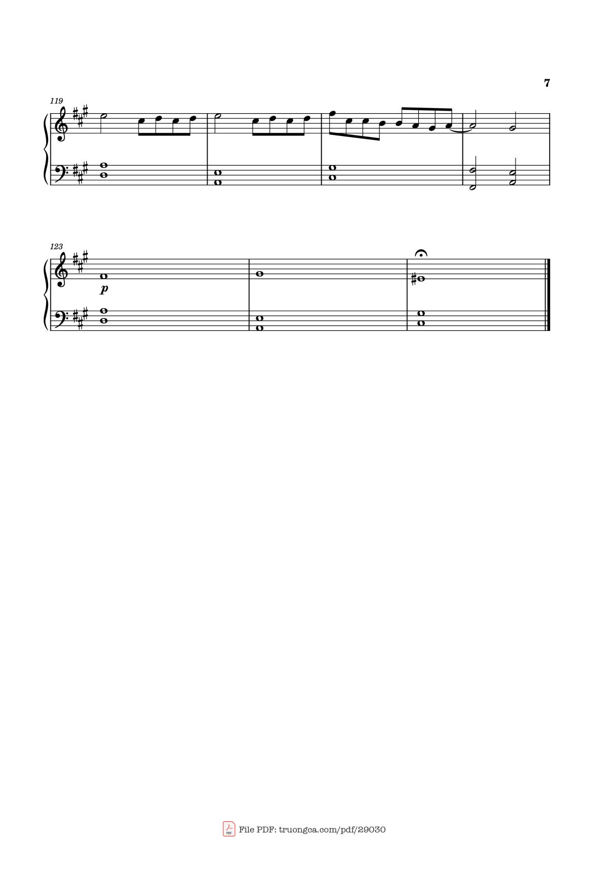 Page 7 of the piano sheet music PDF – Thức giấc (Tone gốc) Piano by DaLAB