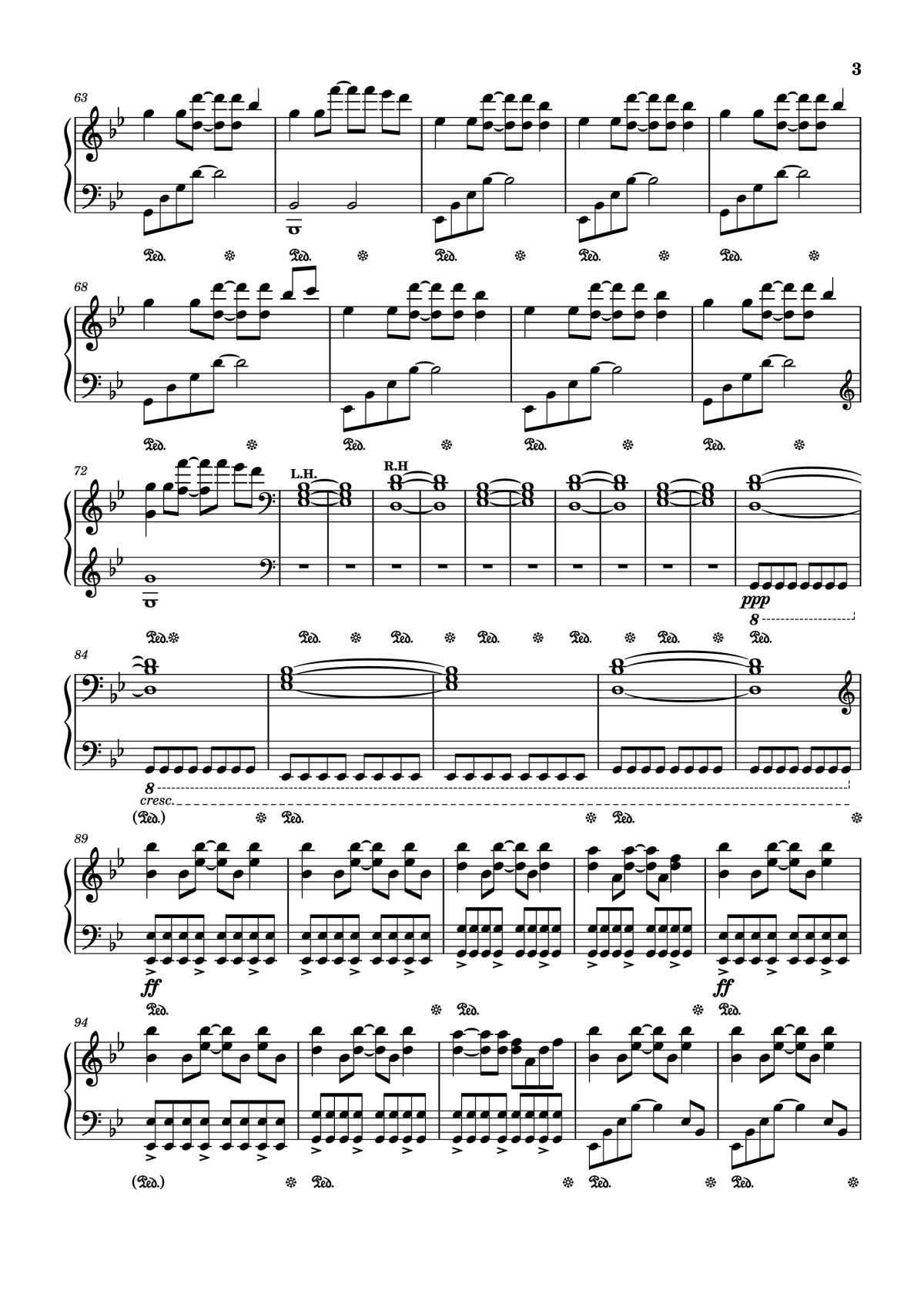 Page 3 of the piano sheet music PDF Piano – After Dark Piano by MR KITTY