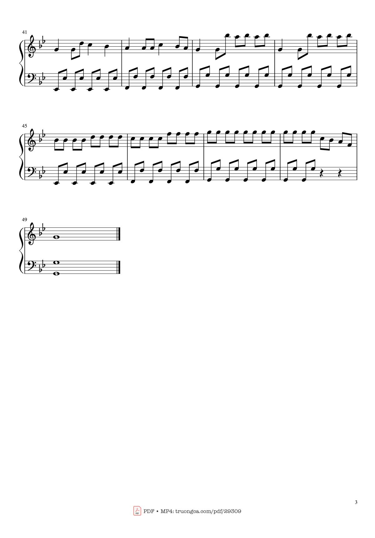 Page 3 of the piano sheet music PDF Piano – Coffin Dance Easy Piano by Benjamin Aidoo