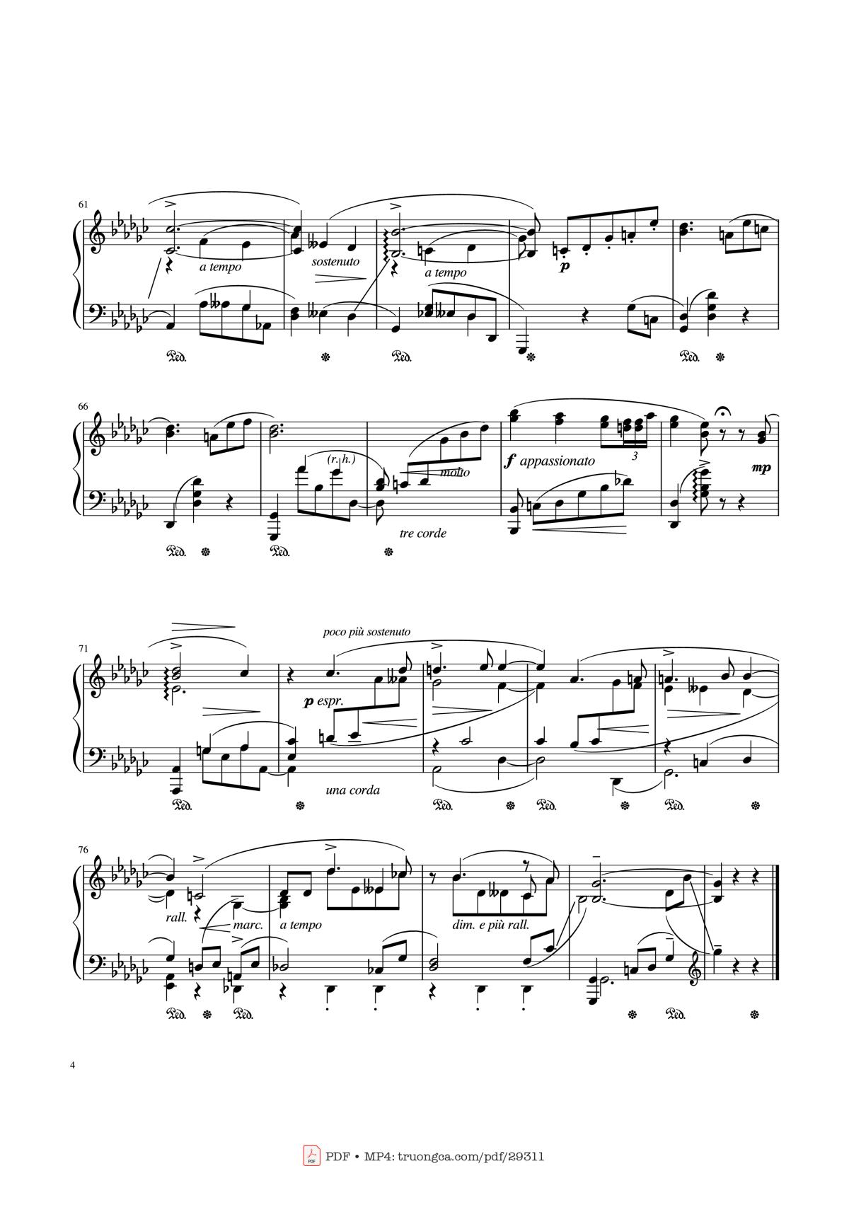 Page 4 of the piano sheet music PDF – Old Vienna Piano by Leopold Godowsky