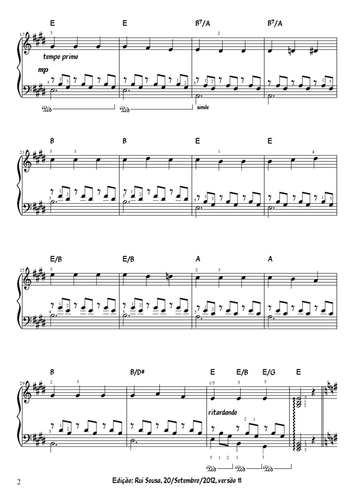 Page 2 of the piano sheet music PDF Piano – Spanish Romance Piano by Spanish Romance