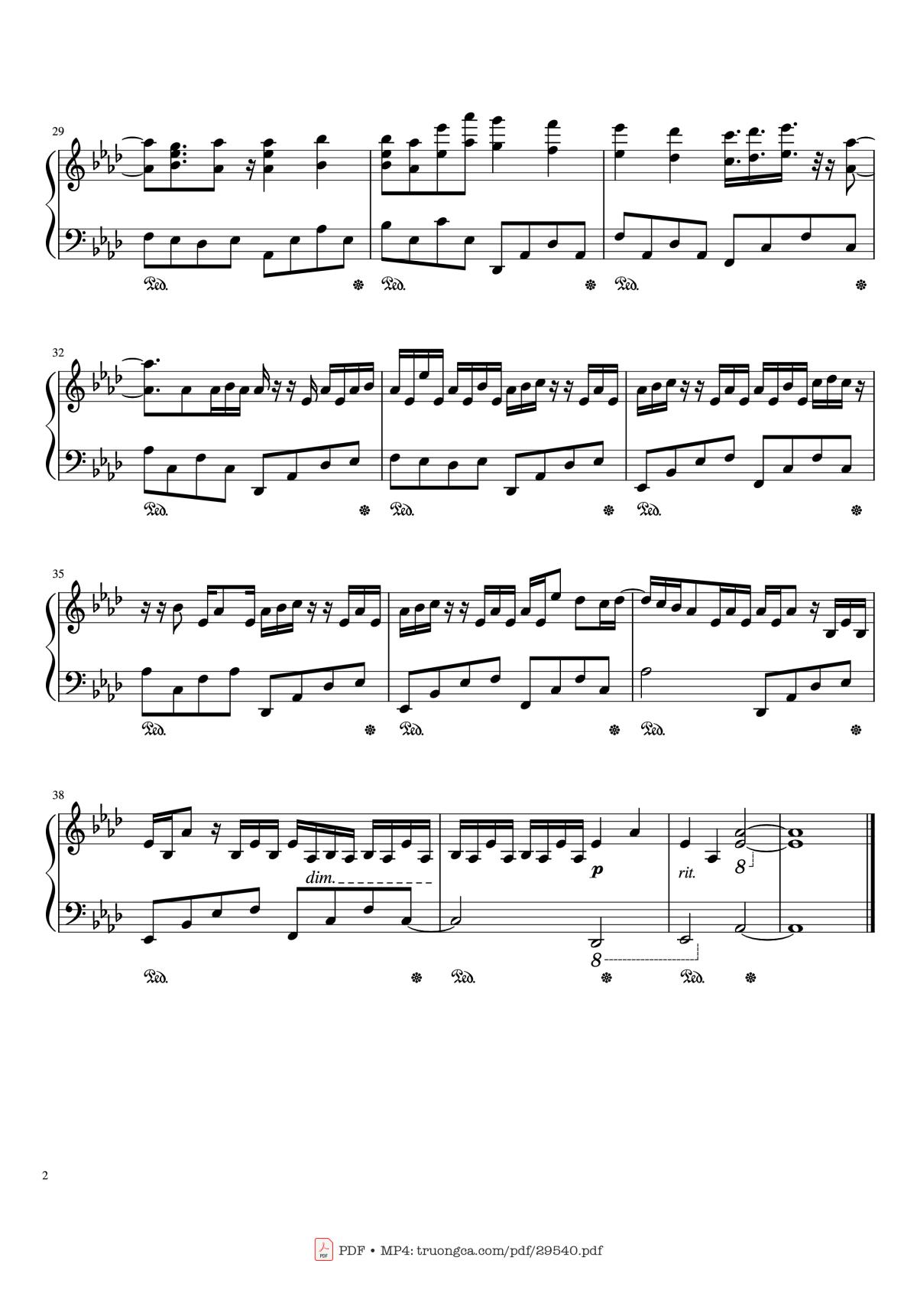 Page 2 of the piano sheet music PDF Piano – Seven Deadly Sins - pf Adlib- 10 Taizai [OST 2] Piano by Hiroyuki Sawano