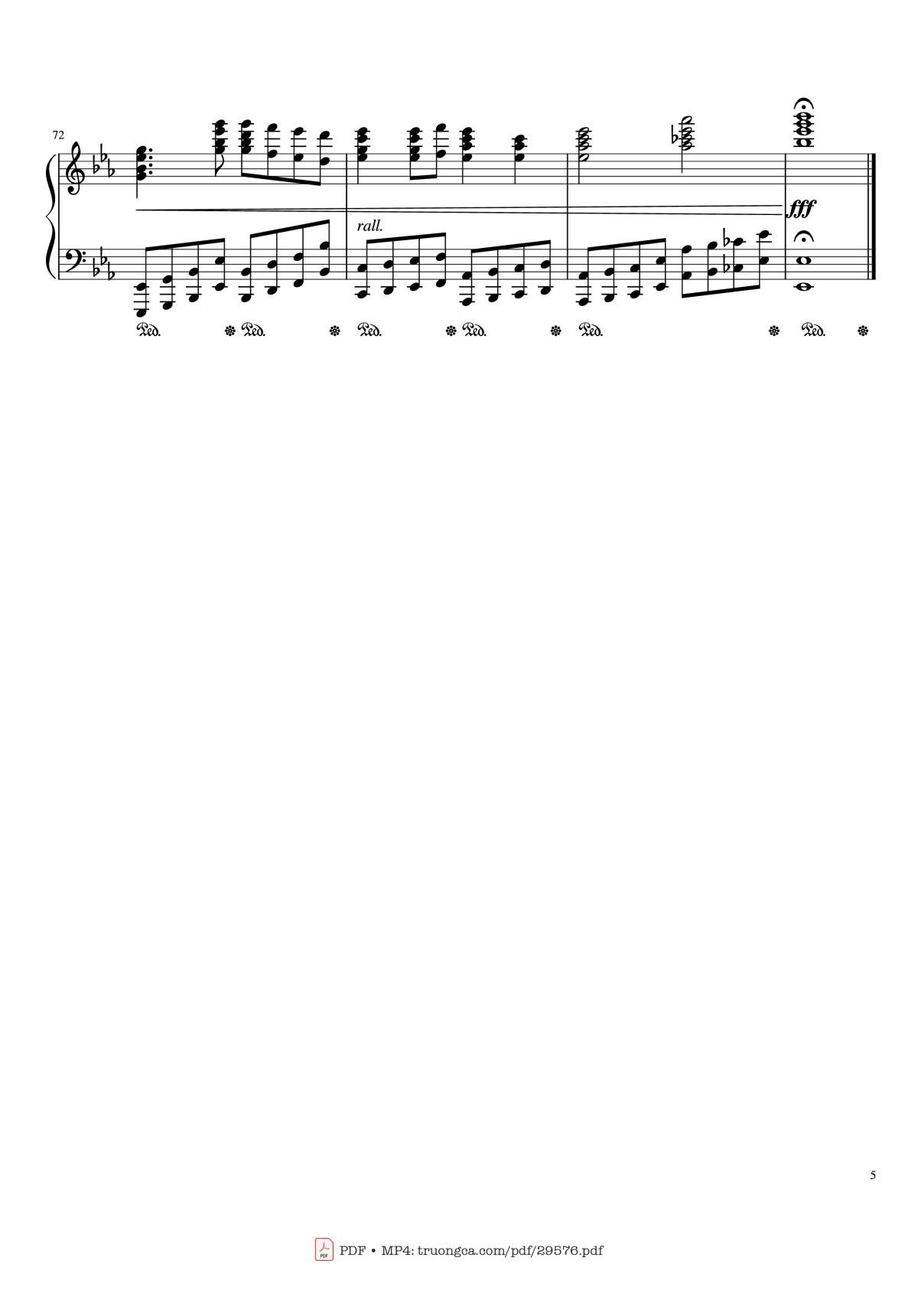 Page 5 of the piano sheet music PDF – BRIDGE OVER TROUBLED WATER Piano by Written by Paul Simon