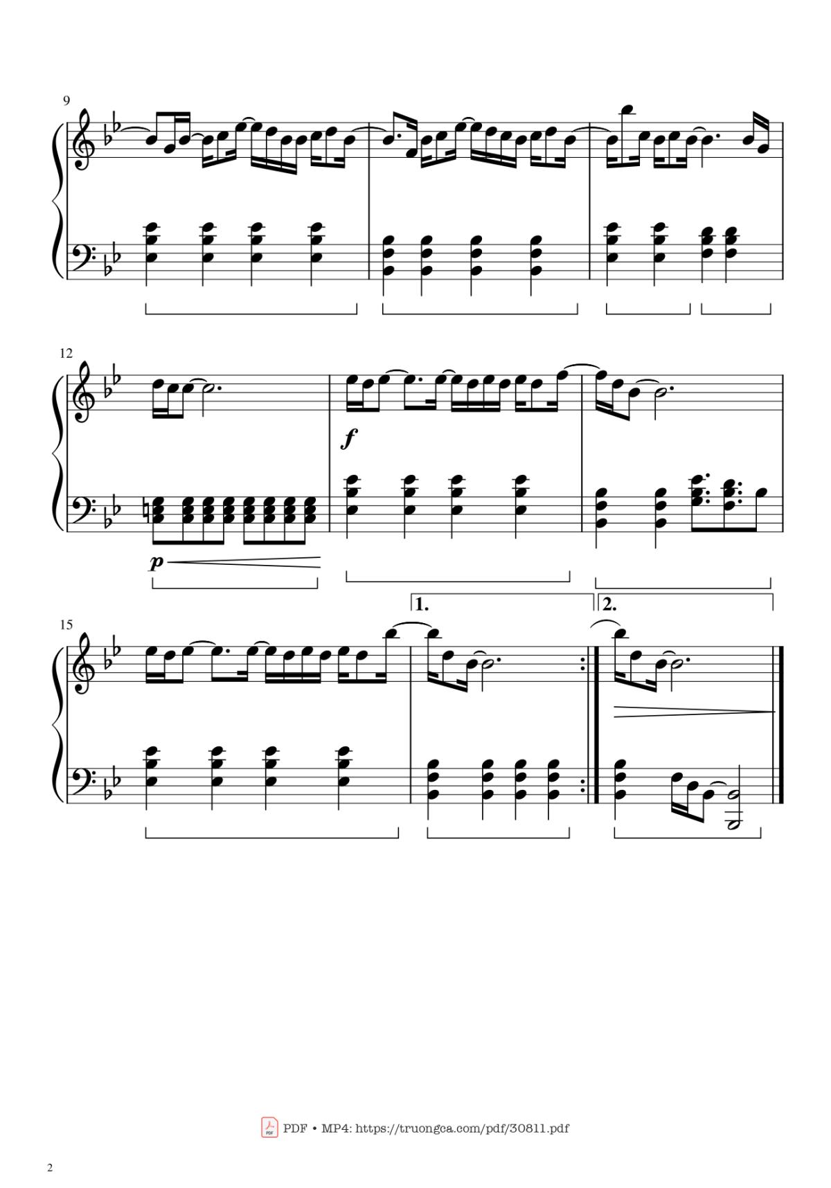 Page 2 of the piano sheet music PDF Piano – Rocket Man Piano by Elton John