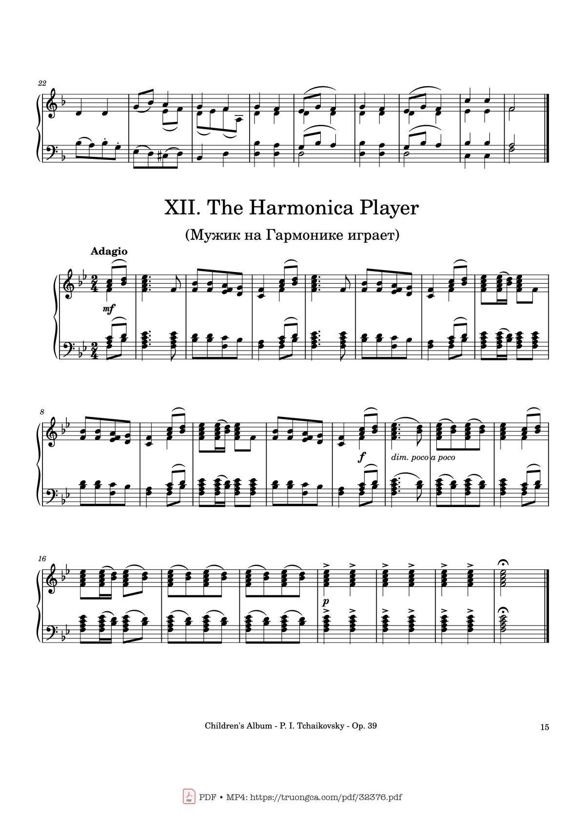 Page 15 of the piano sheet music PDF – Children