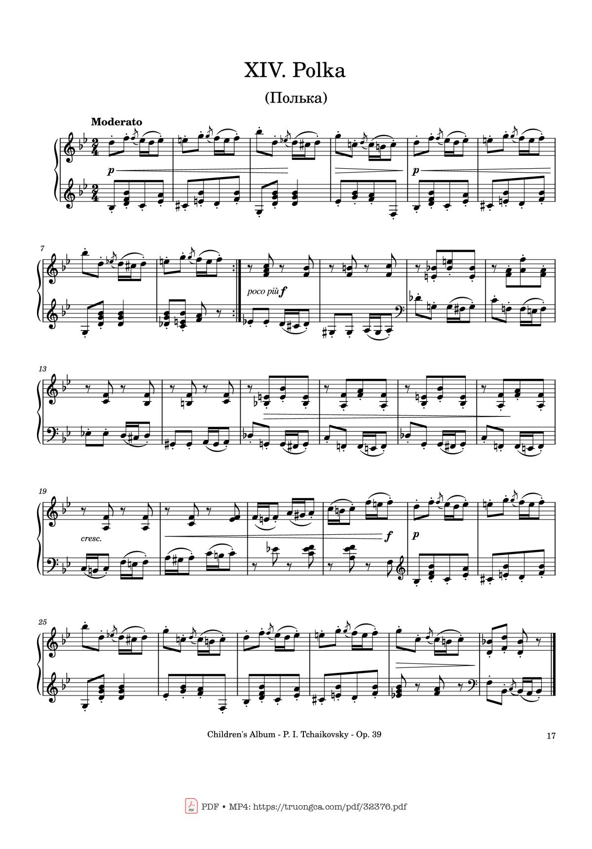 Page 17 of the piano sheet music PDF – Children