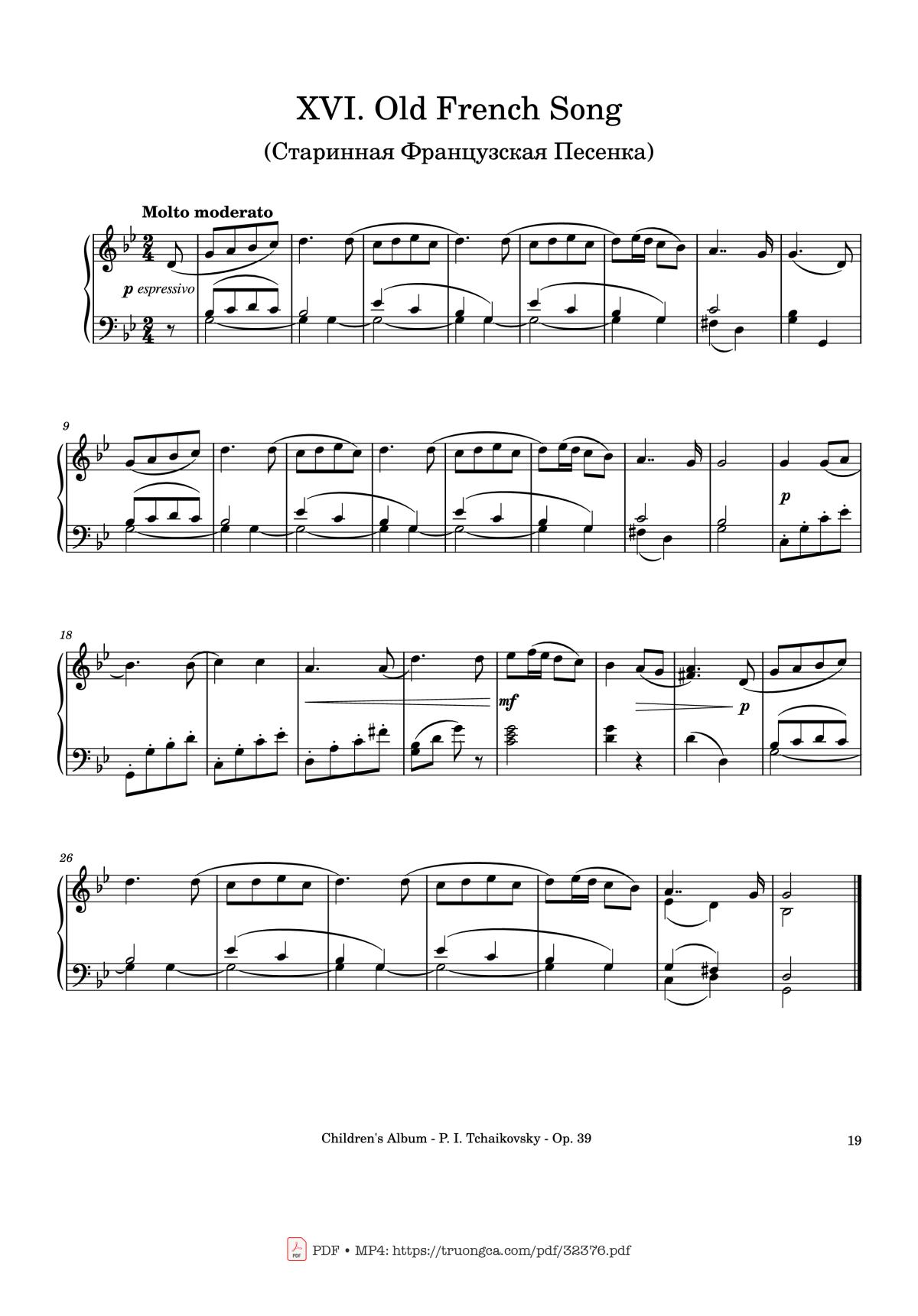 Page 19 of the piano sheet music PDF – Children