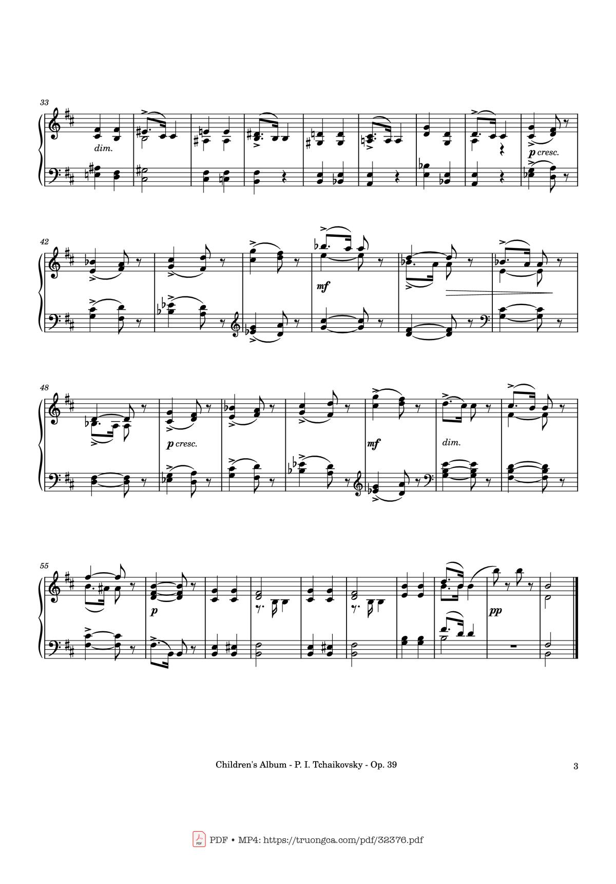 Page 3 of the piano sheet music PDF – Children
